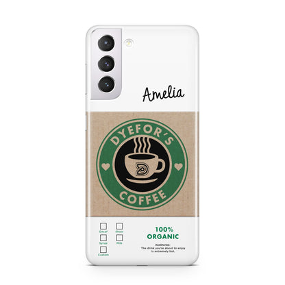 Coffee Cup Personalised Samsung S21 Case