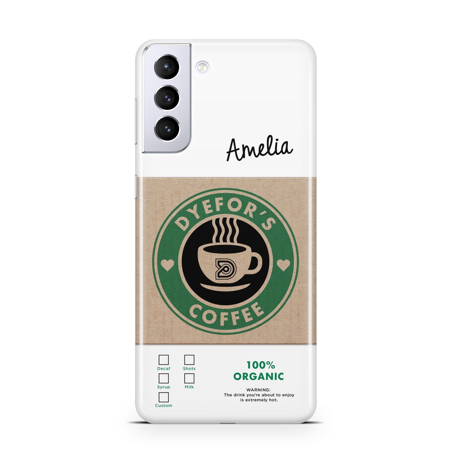 Coffee Cup Personalised Samsung S21 Plus Case