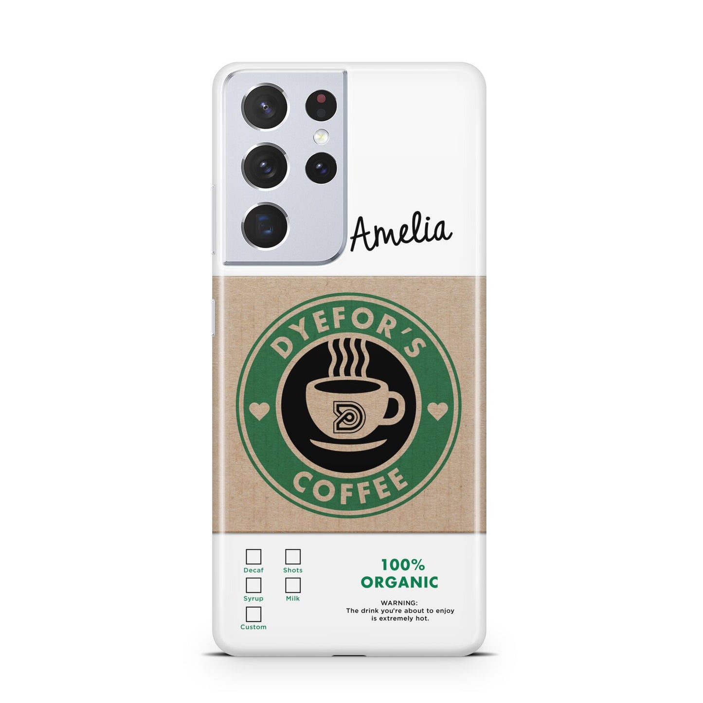 Coffee Cup Personalised Samsung S21 Ultra Case