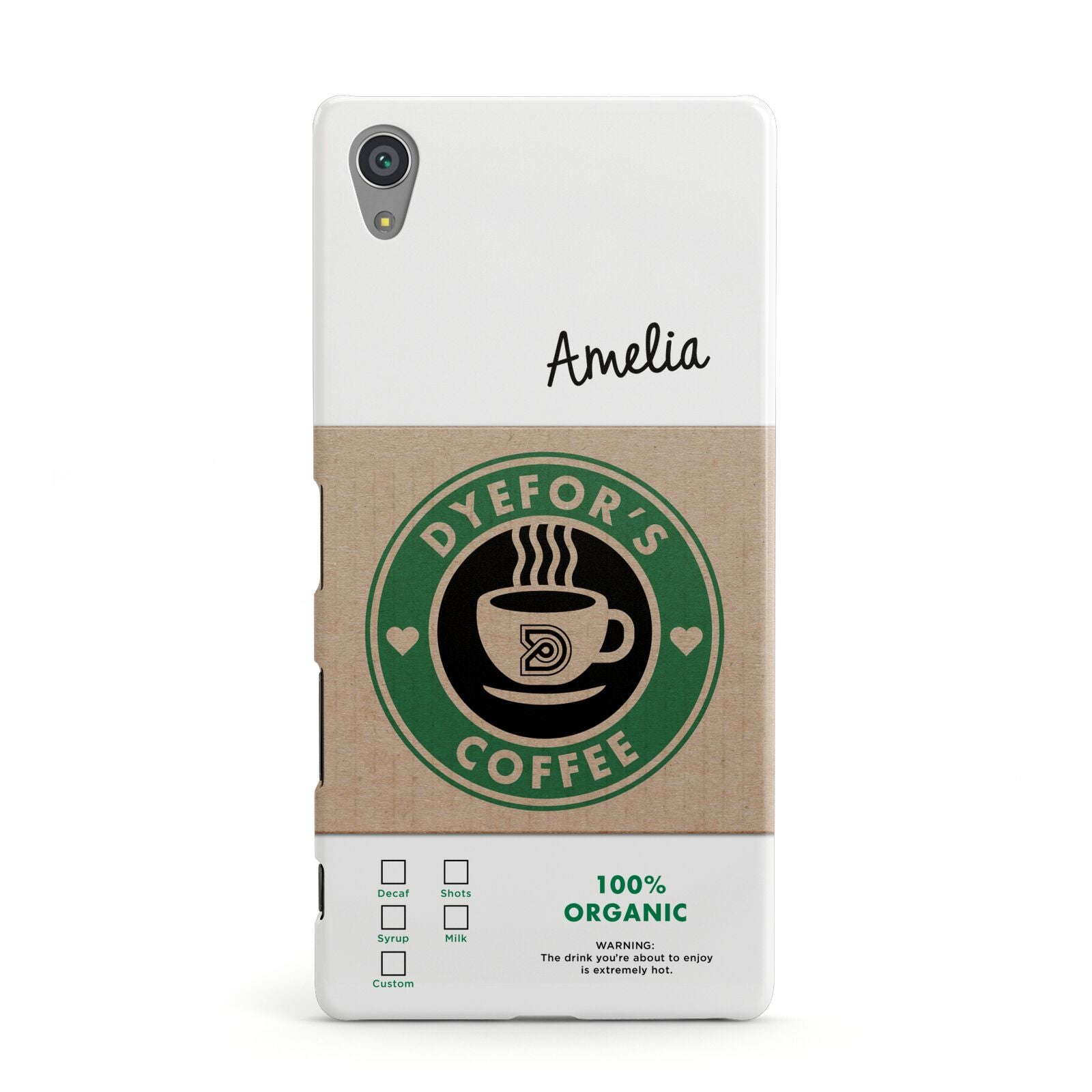 Coffee Cup Personalised Sony Xperia Case