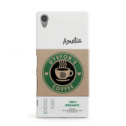 Coffee Cup Personalised Sony Xperia Case