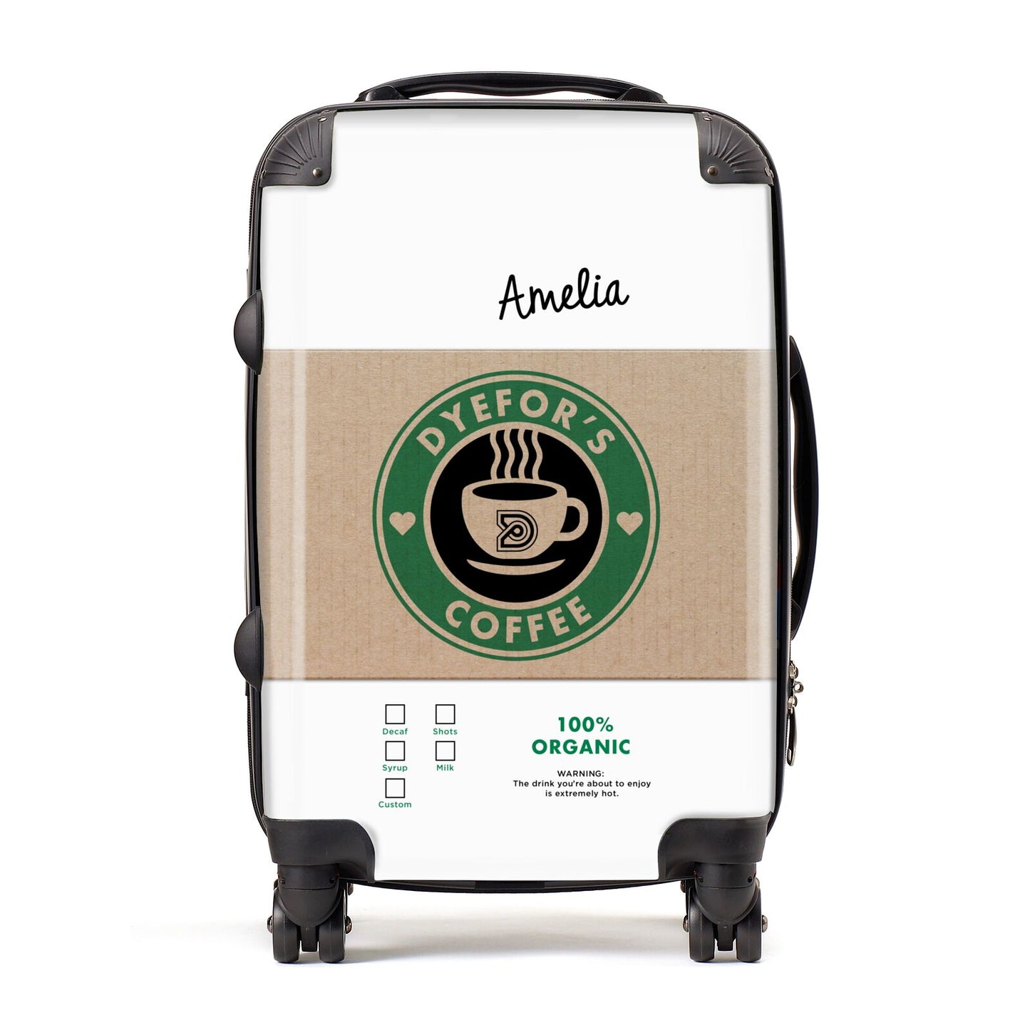 Coffee Cup Personalised Suitcase