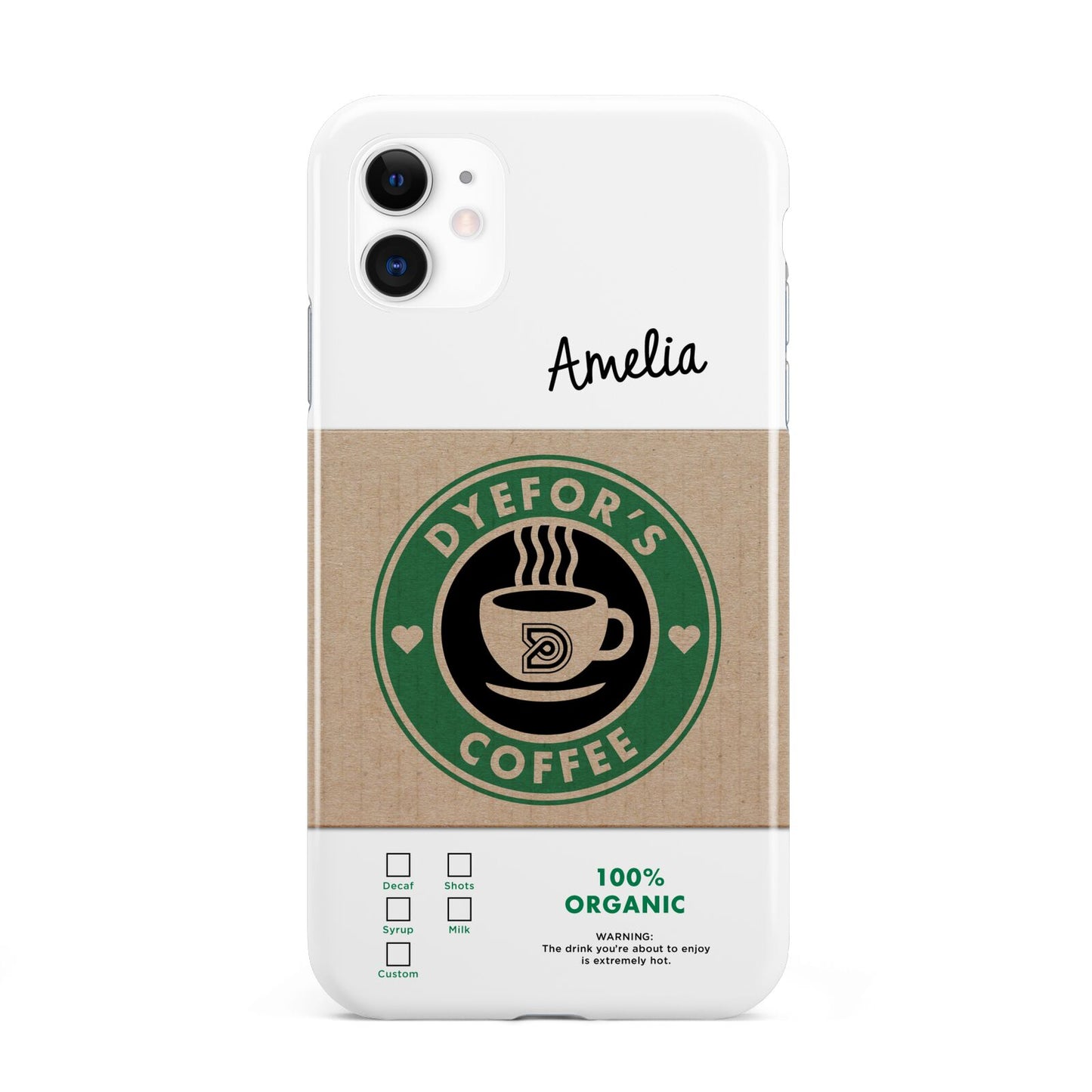 Coffee Cup Personalised iPhone 11 3D Tough Case