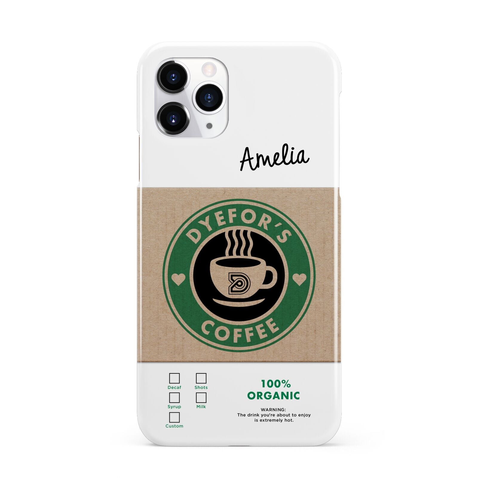 Coffee Cup Personalised iPhone 11 Pro 3D Snap Case