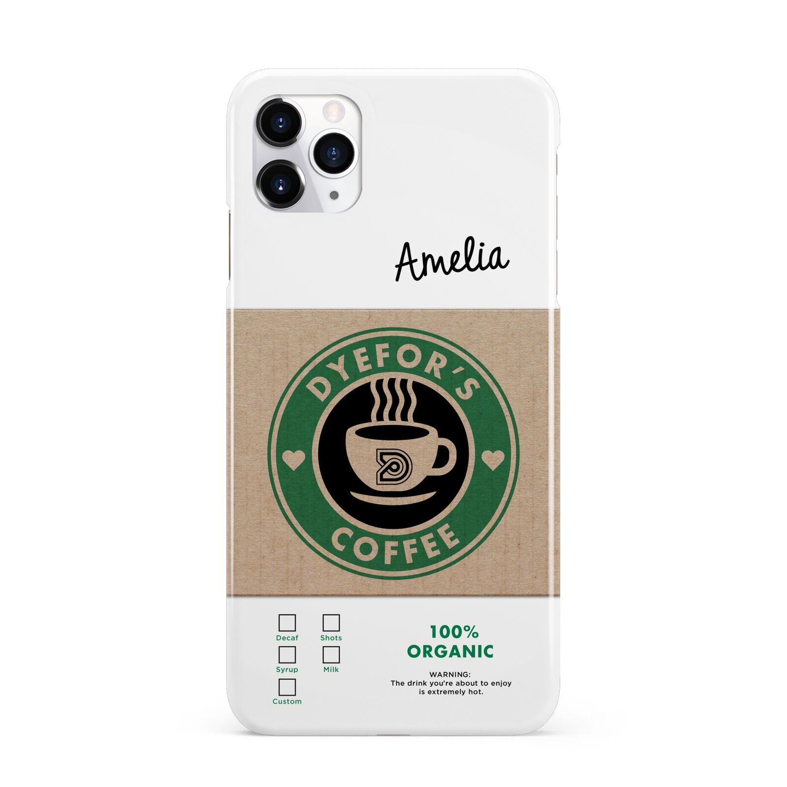 Coffee Cup Personalised iPhone 11 Pro Max 3D Snap Case