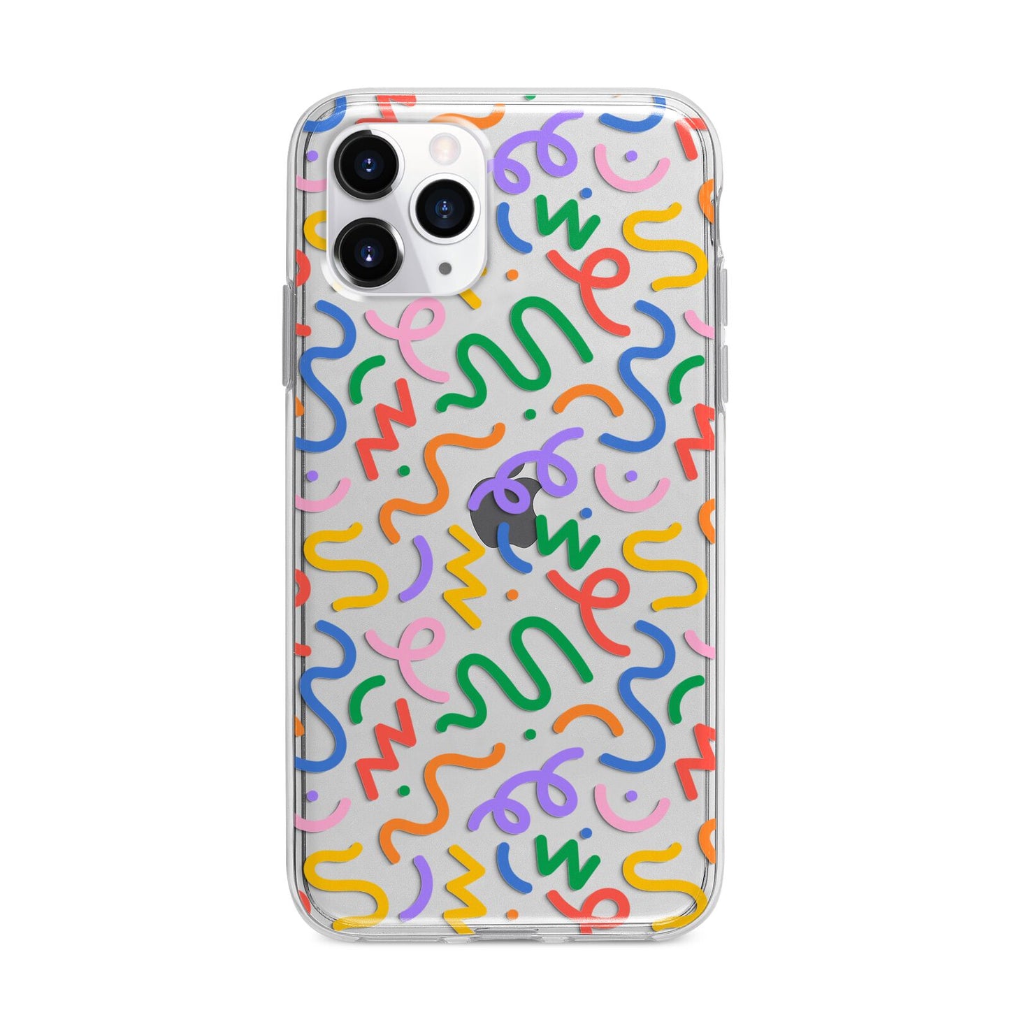 Colourful Doodle Apple iPhone 11 Pro Max in Silver with Bumper Case