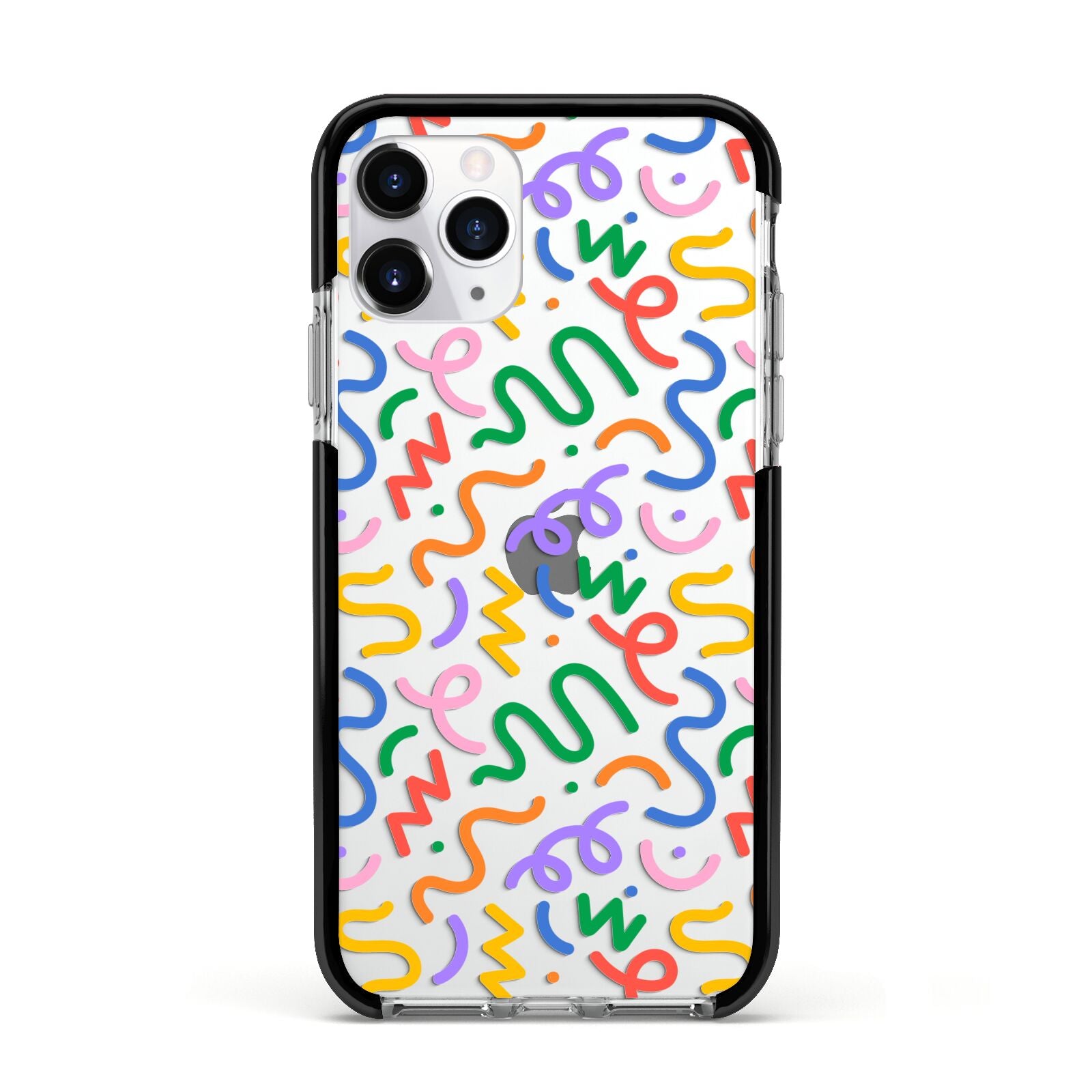 Colourful Doodle Apple iPhone 11 Pro in Silver with Black Impact Case