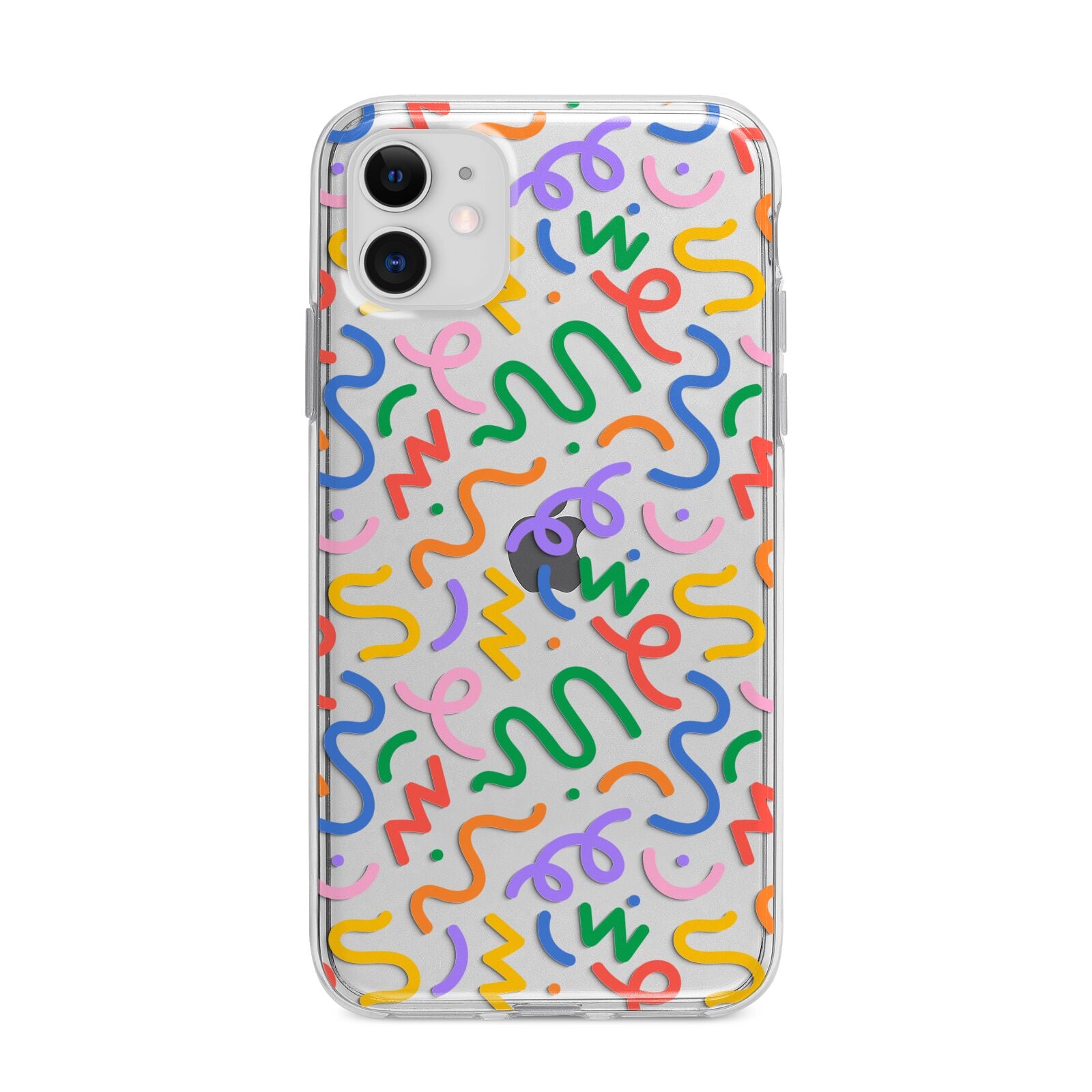 Colourful Doodle Apple iPhone 11 in White with Bumper Case