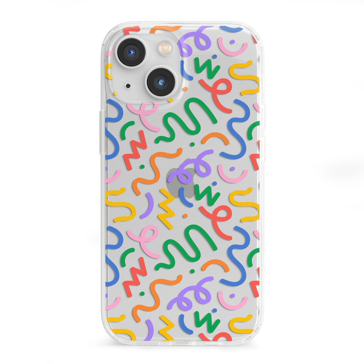 Colourful Doodle iPhone 13 Mini Clear Bumper Case