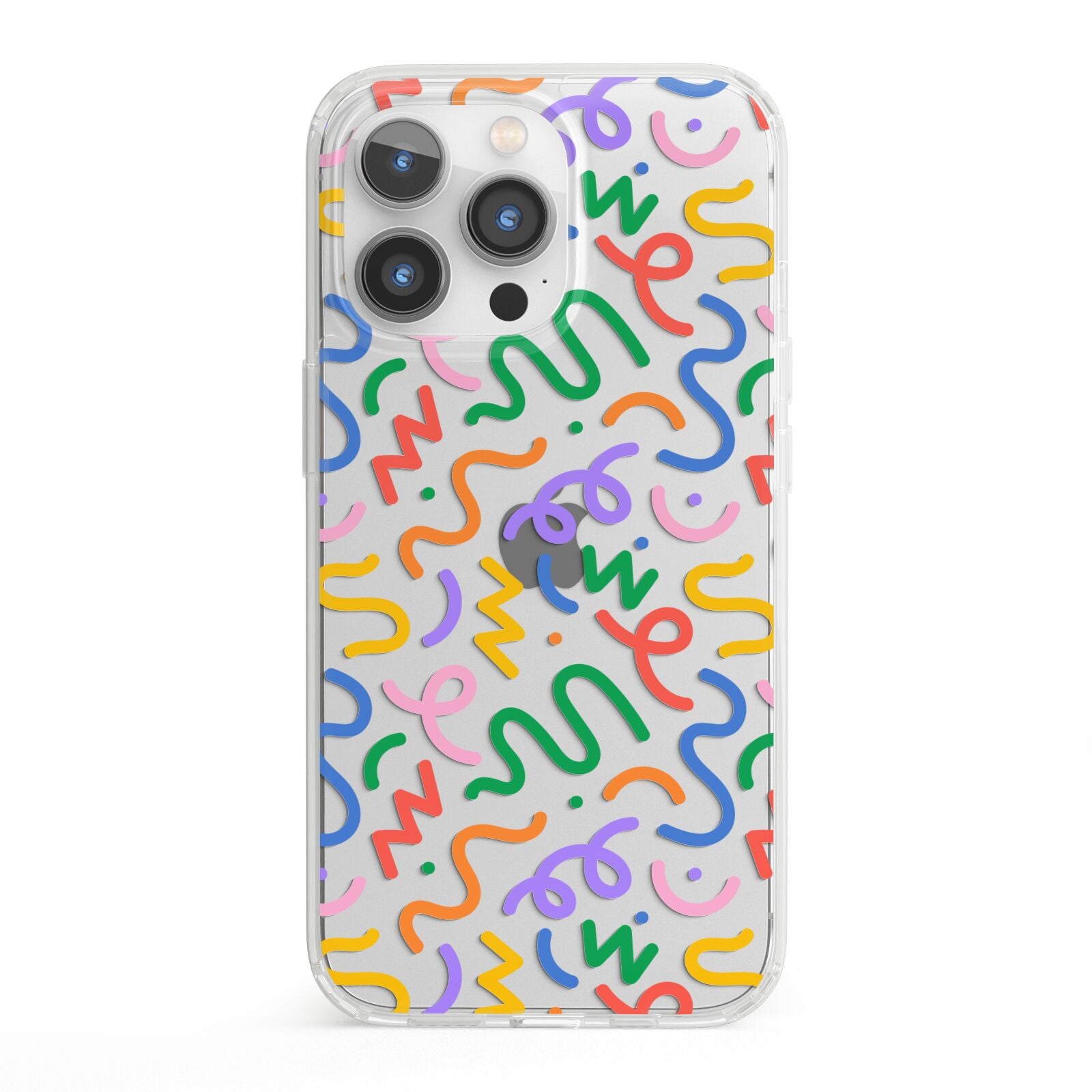 Colourful Doodle iPhone 13 Pro Clear Bumper Case