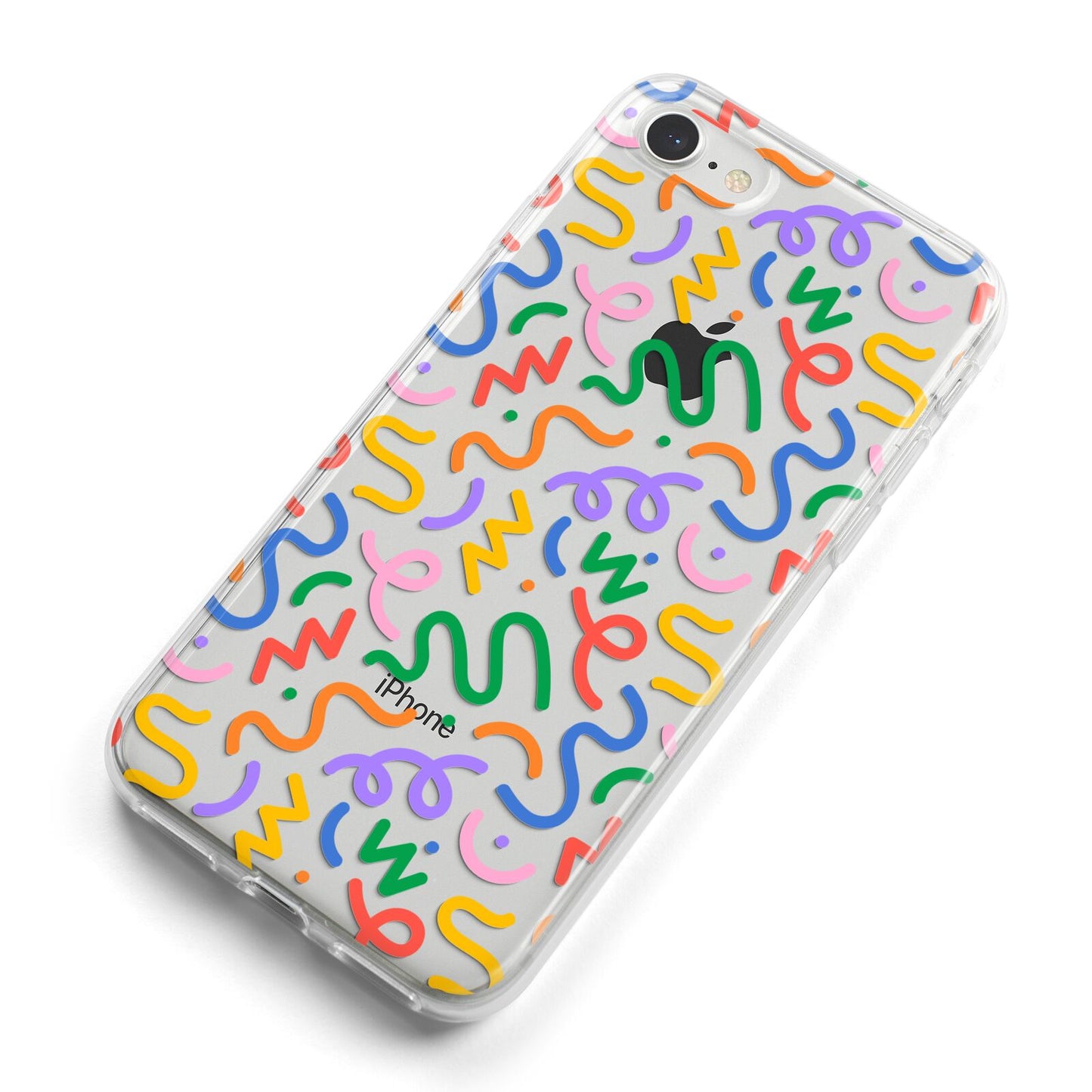 Colourful Doodle iPhone 8 Bumper Case on Silver iPhone Alternative Image