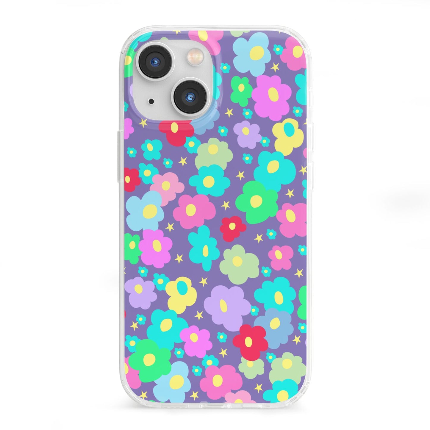 Colourful Flowers iPhone 13 Mini Clear Bumper Case