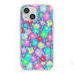 Colourful Flowers iPhone 13 Mini TPU Impact Case with White Edges