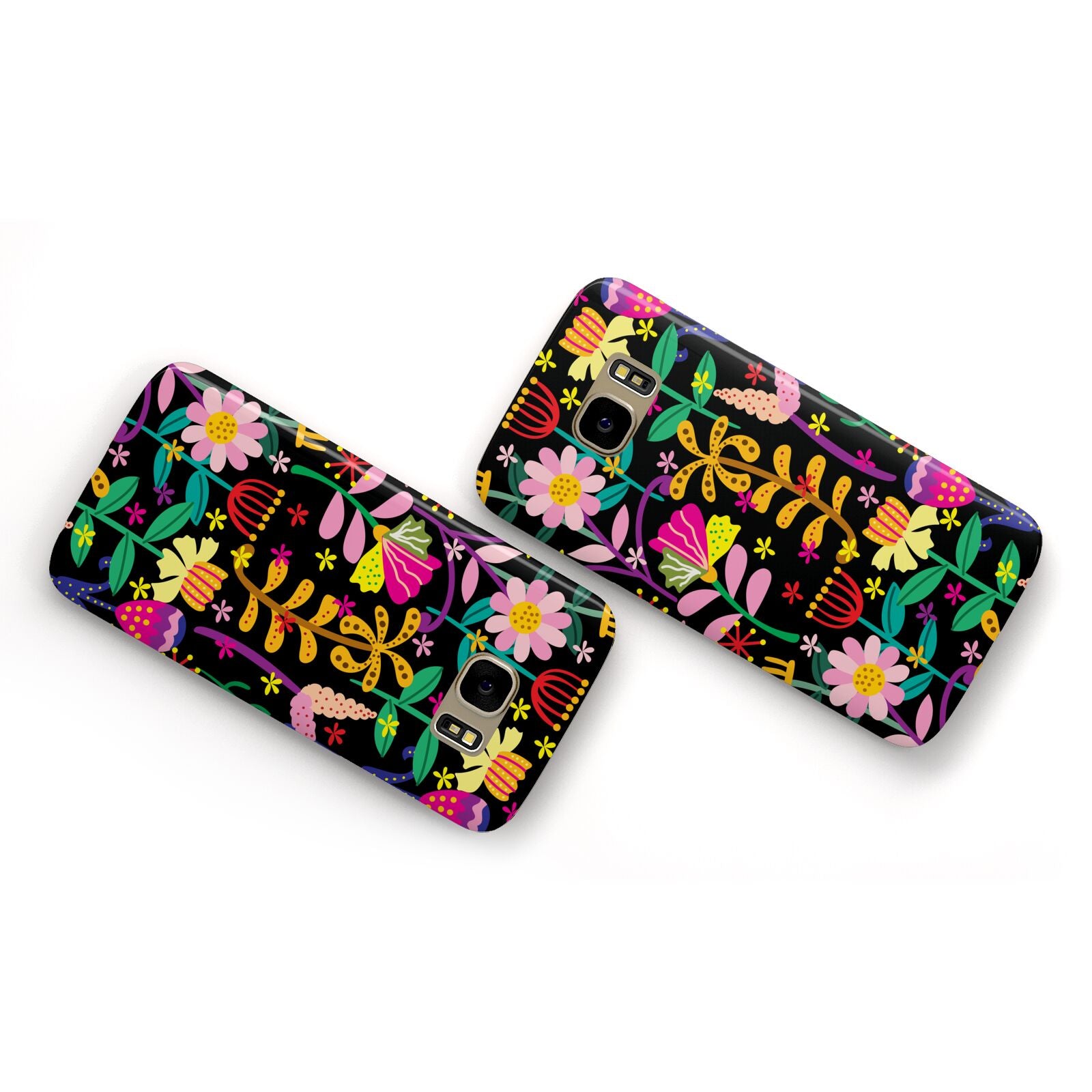 Colourful Flowery Samsung Galaxy Case Flat Overview