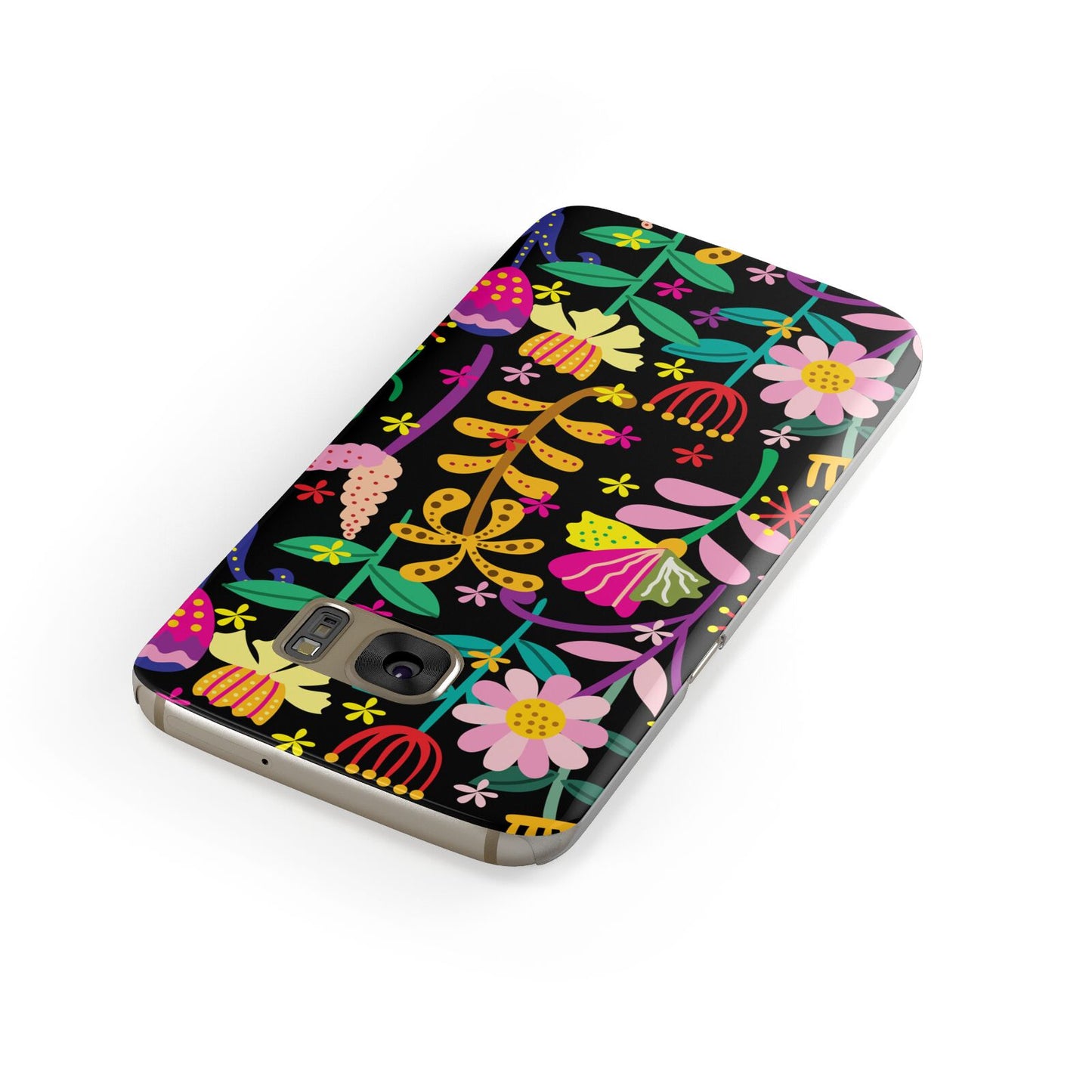 Colourful Flowery Samsung Galaxy Case Front Close Up