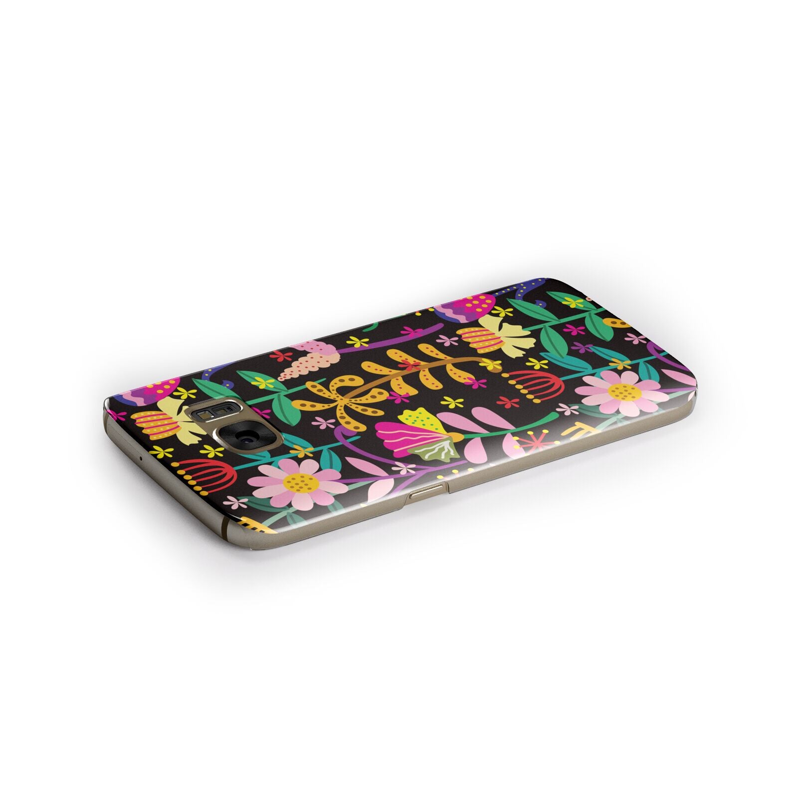 Colourful Flowery Samsung Galaxy Case Side Close Up