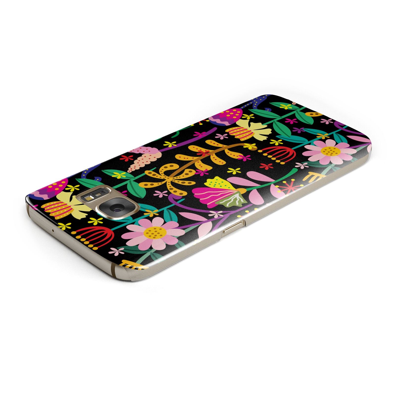 Colourful Flowery Samsung Galaxy Case Top Cutout