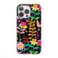 Colourful Flowery iPhone 13 Pro Clear Bumper Case