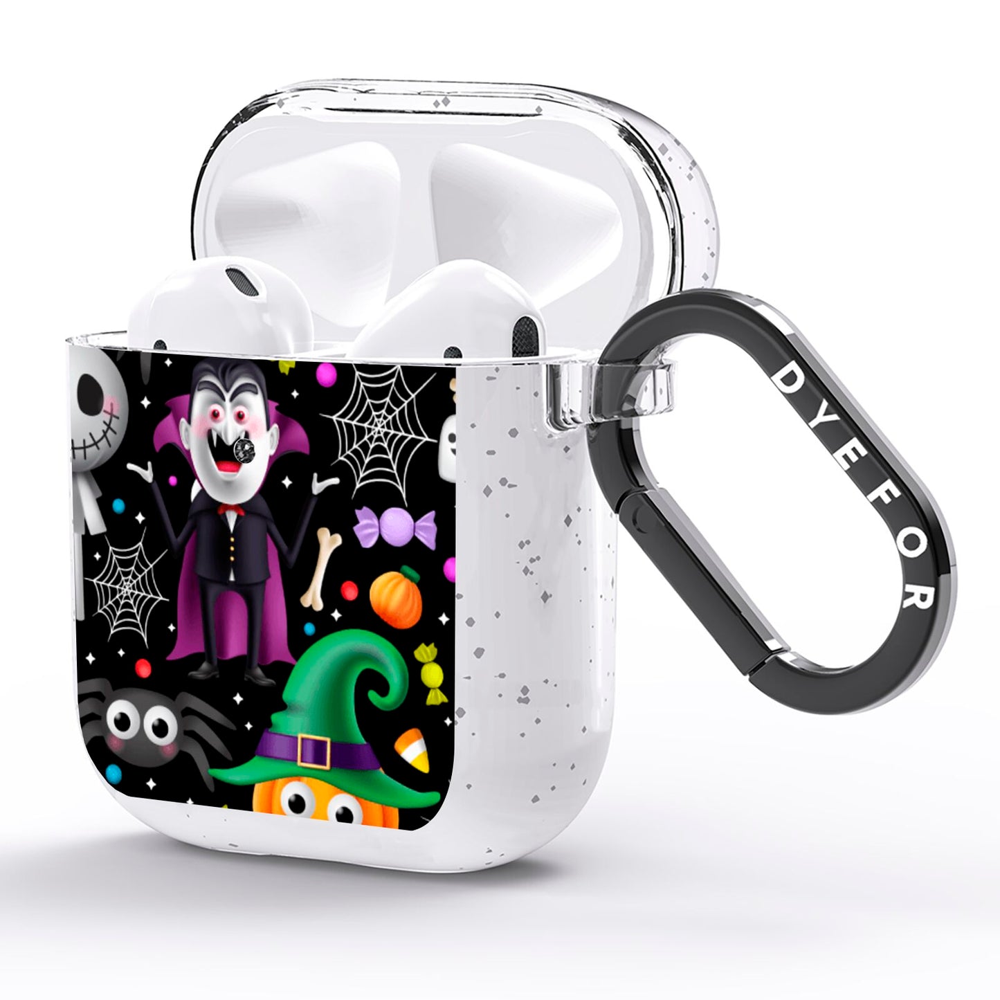 Colourful Halloween AirPods Glitter Case Side Image