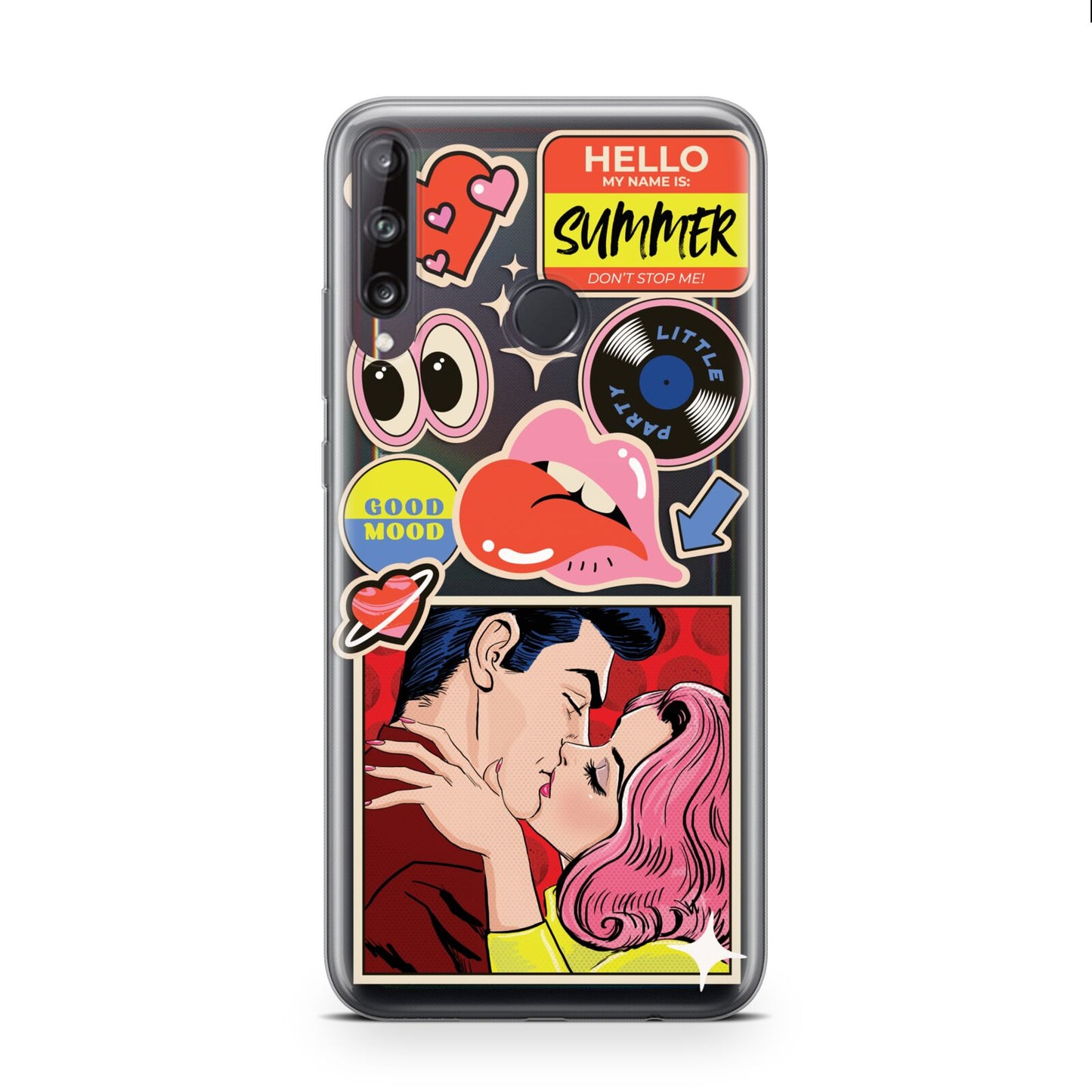 Comic Sticker Huawei P40 Lite E Phone Case