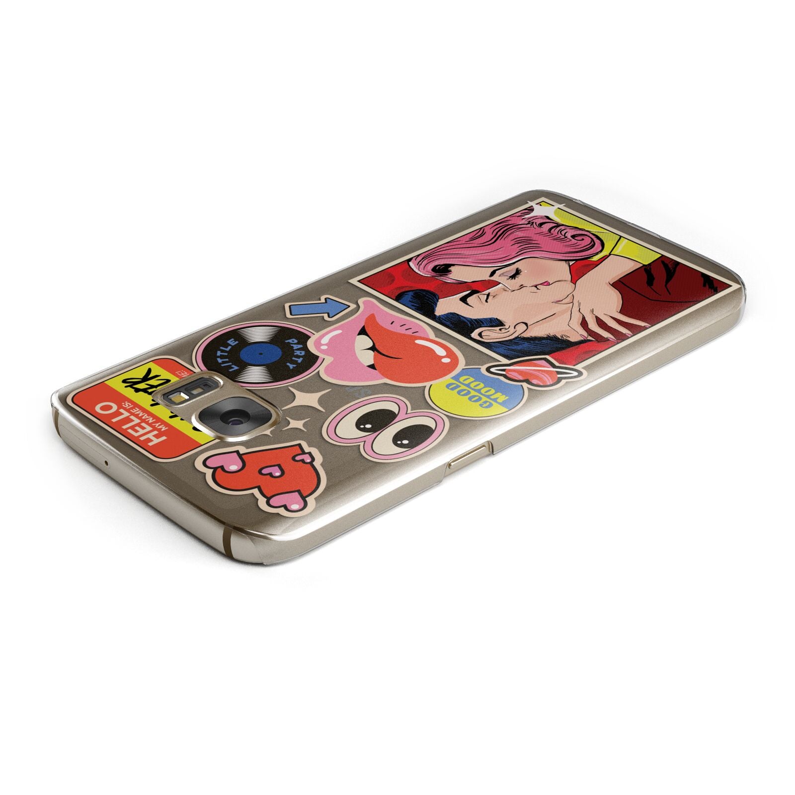 Comic Sticker Samsung Galaxy Case Top Cutout