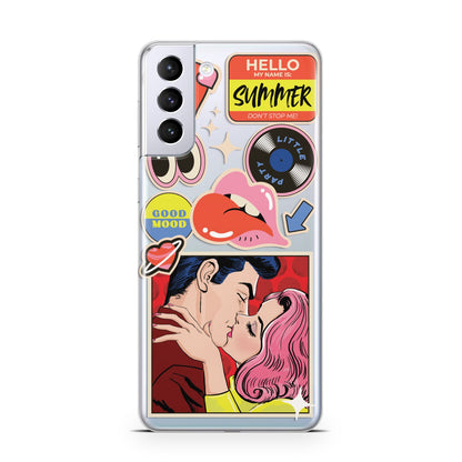 Comic Sticker Samsung S21 Plus Case