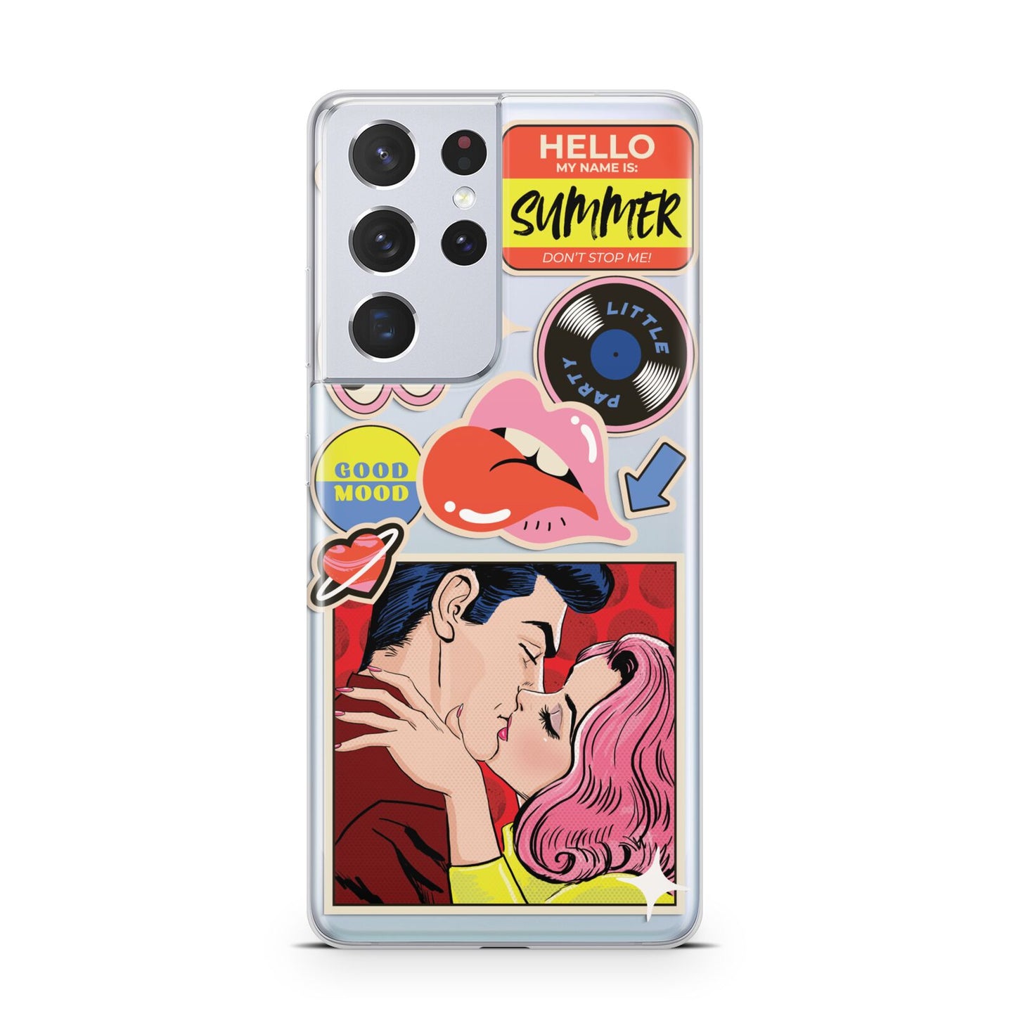 Comic Sticker Samsung S21 Ultra Case