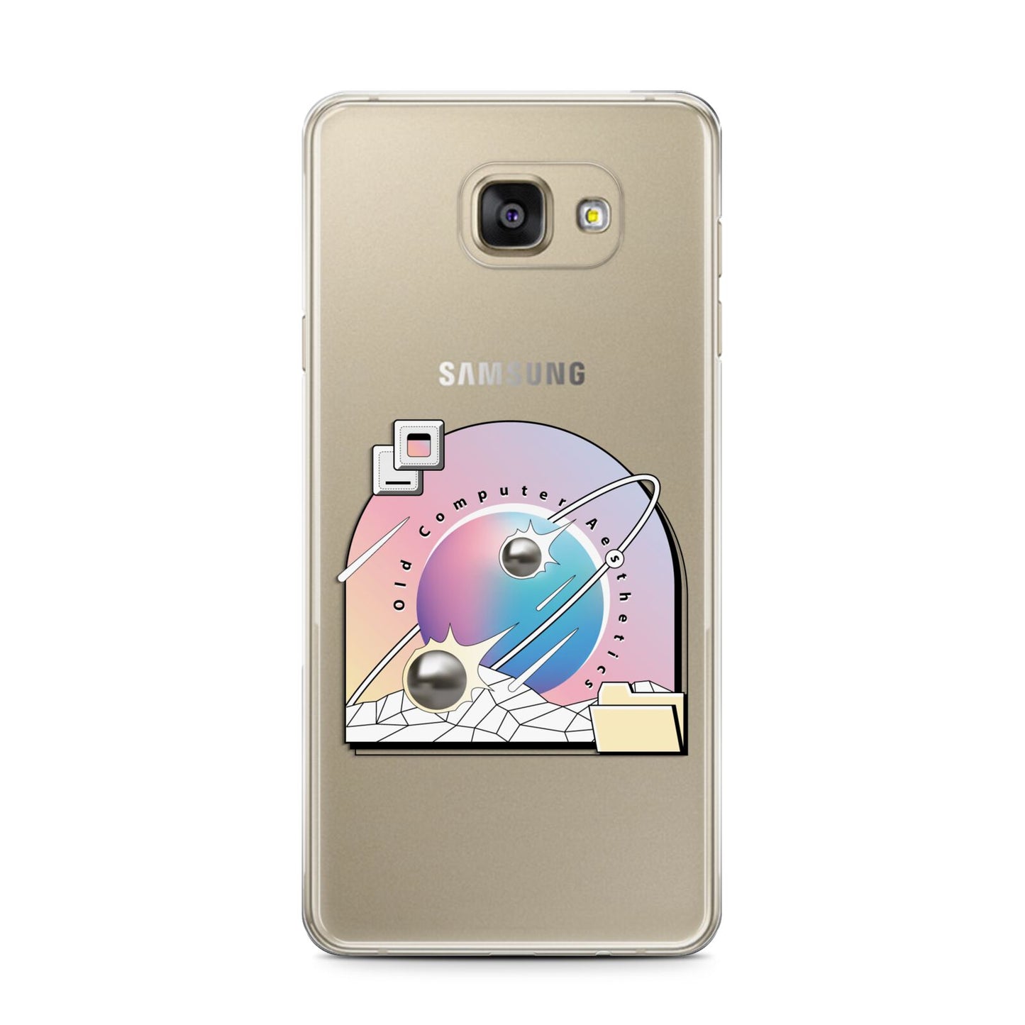 Computer Aesthetics Samsung Galaxy A7 2016 Case on gold phone