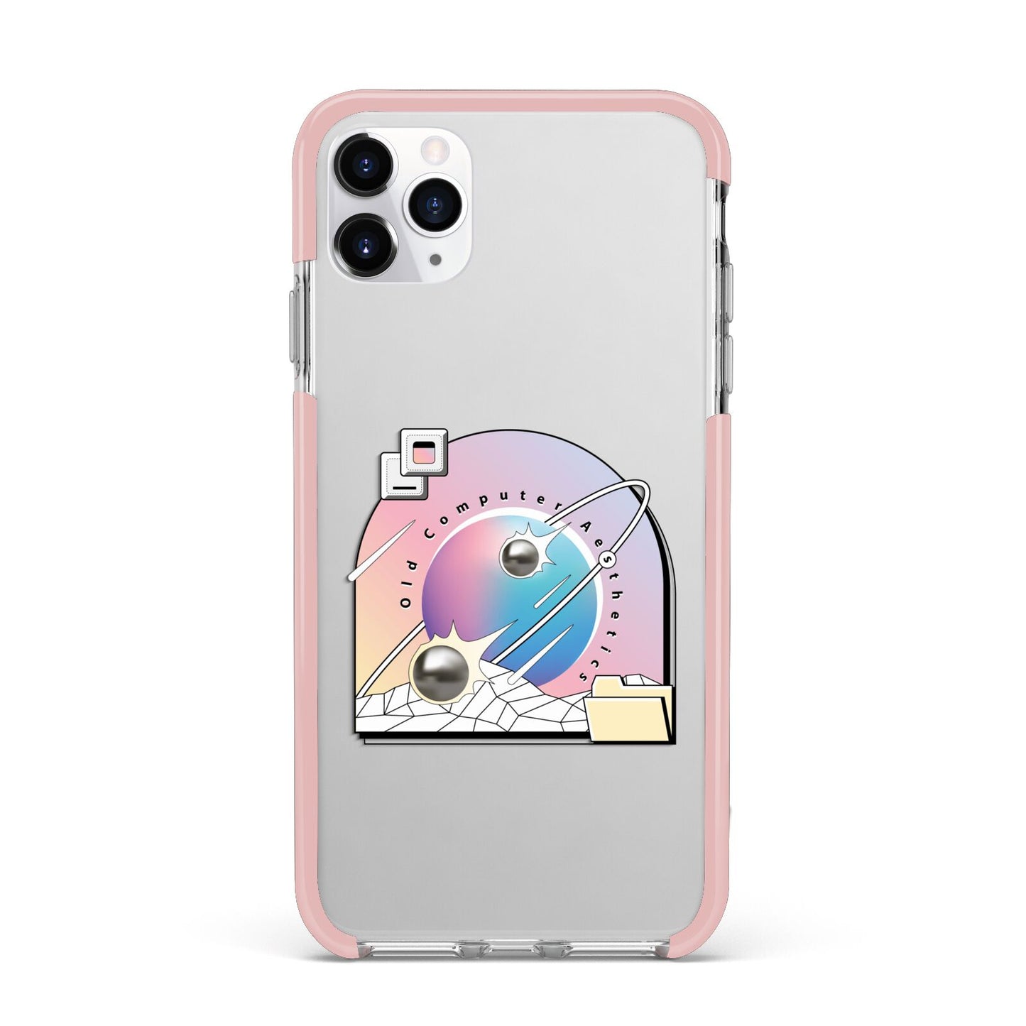 Computer Aesthetics iPhone 11 Pro Max Impact Pink Edge Case