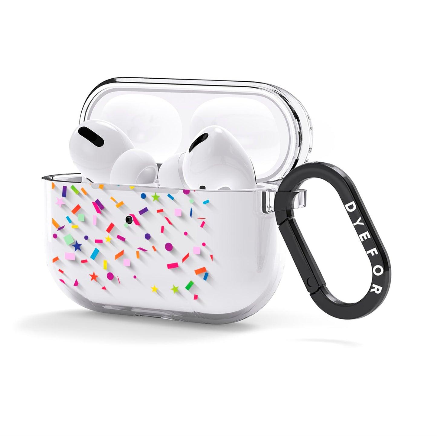 Confetti AirPods Clear Case 3rd Gen Side Image