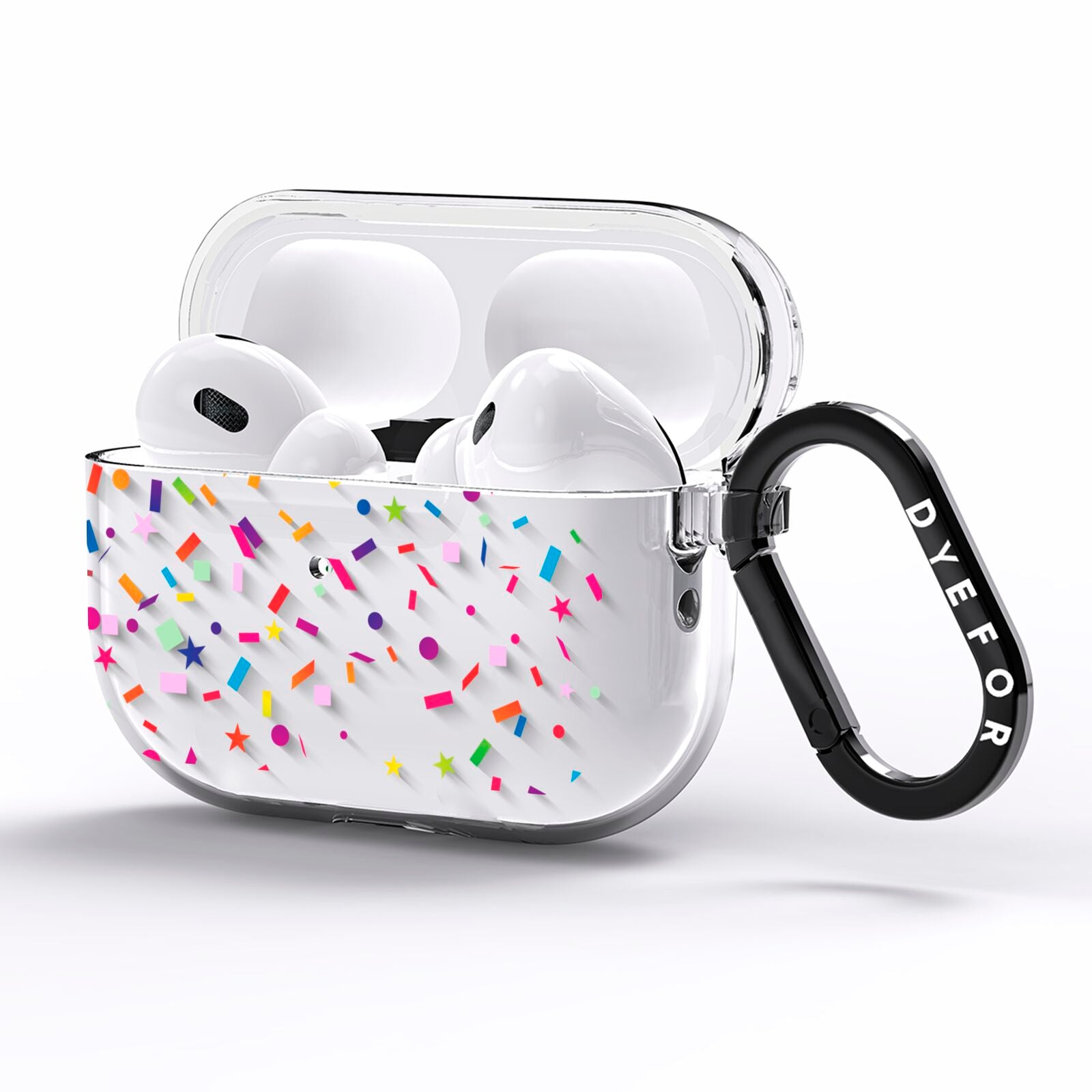 Confetti AirPods Pro Clear Case Side Image