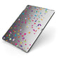 Confetti Apple iPad Case on Grey iPad Side View
