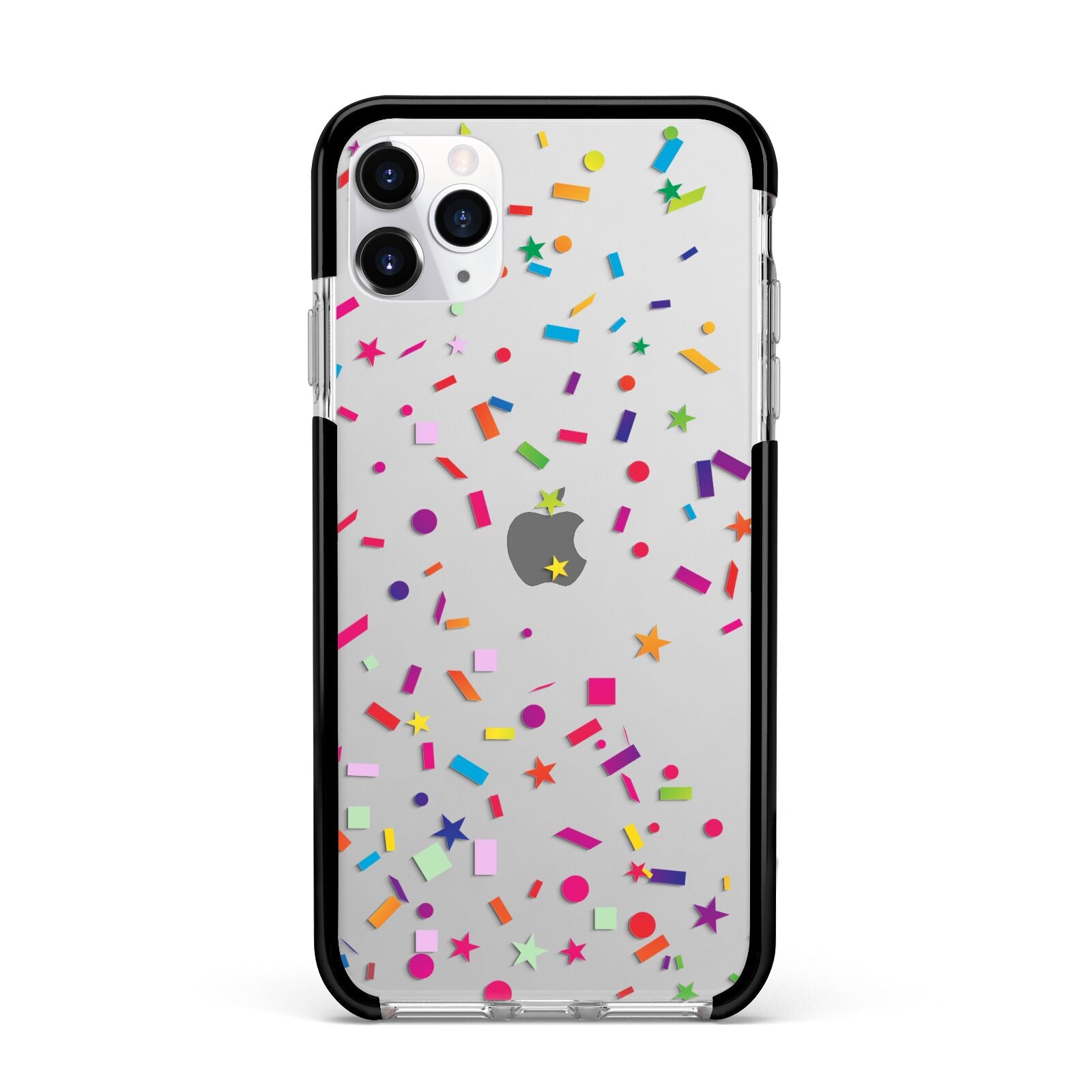 Confetti Apple iPhone 11 Pro Max in Silver with Black Impact Case