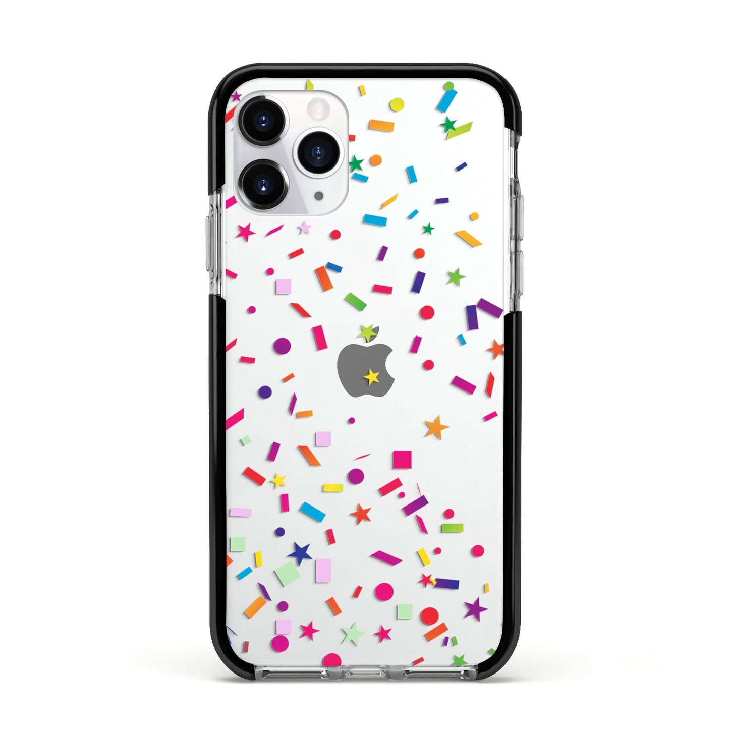 Confetti Apple iPhone 11 Pro in Silver with Black Impact Case