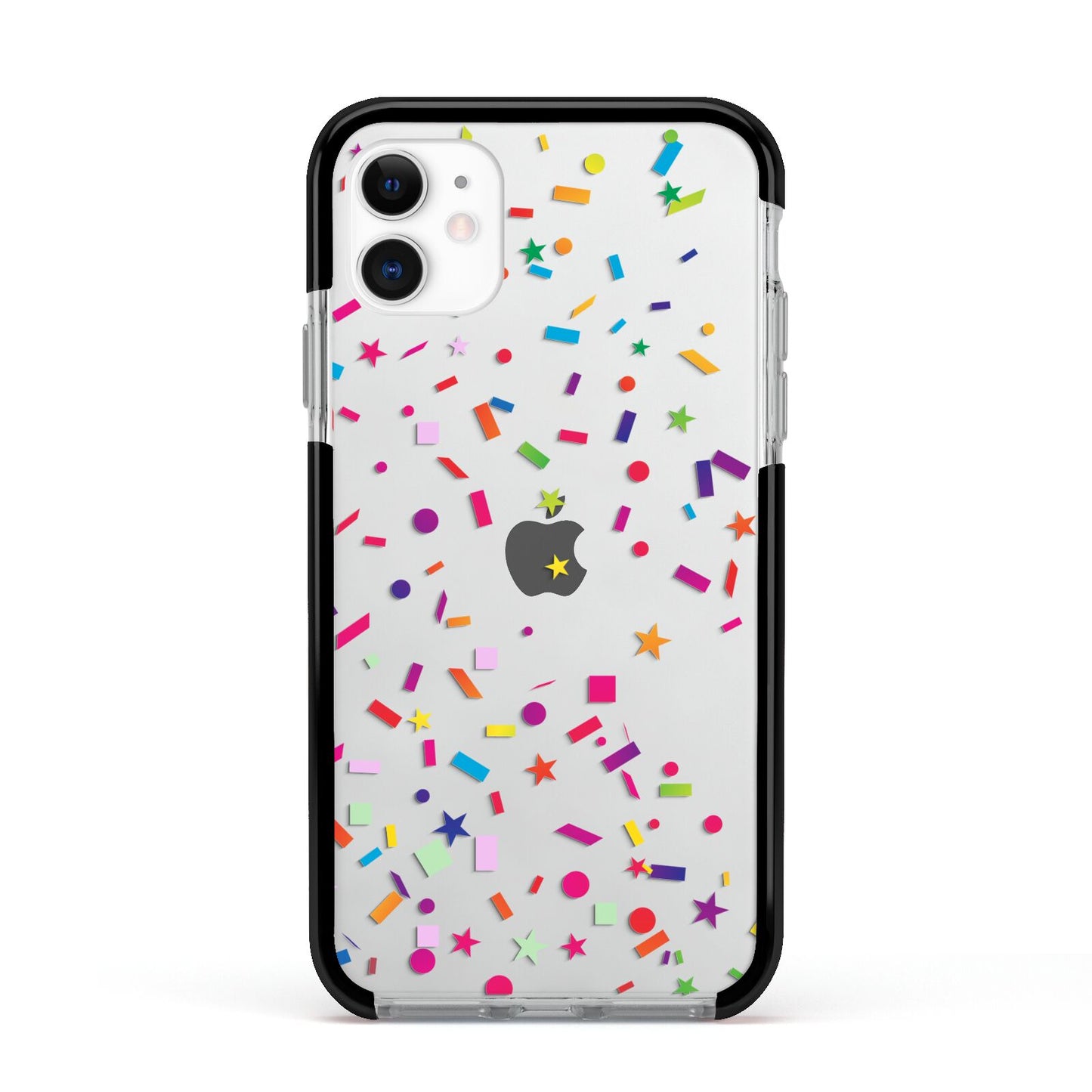 Confetti Apple iPhone 11 in White with Black Impact Case