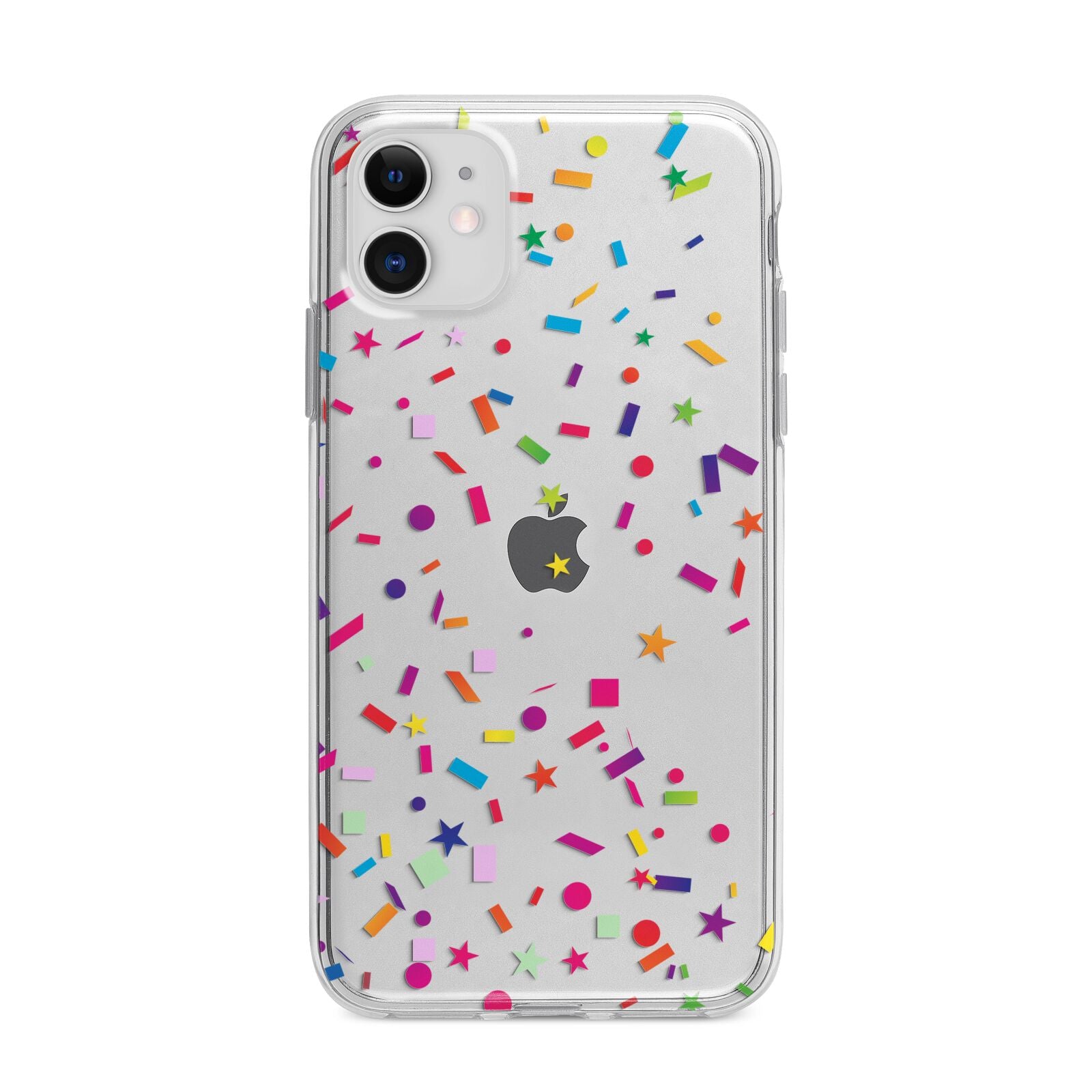 Confetti Apple iPhone 11 in White with Bumper Case