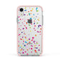 Confetti Apple iPhone XR Impact Case Pink Edge on Silver Phone