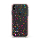 Confetti Apple iPhone Xs Max Impact Case Pink Edge on Black Phone