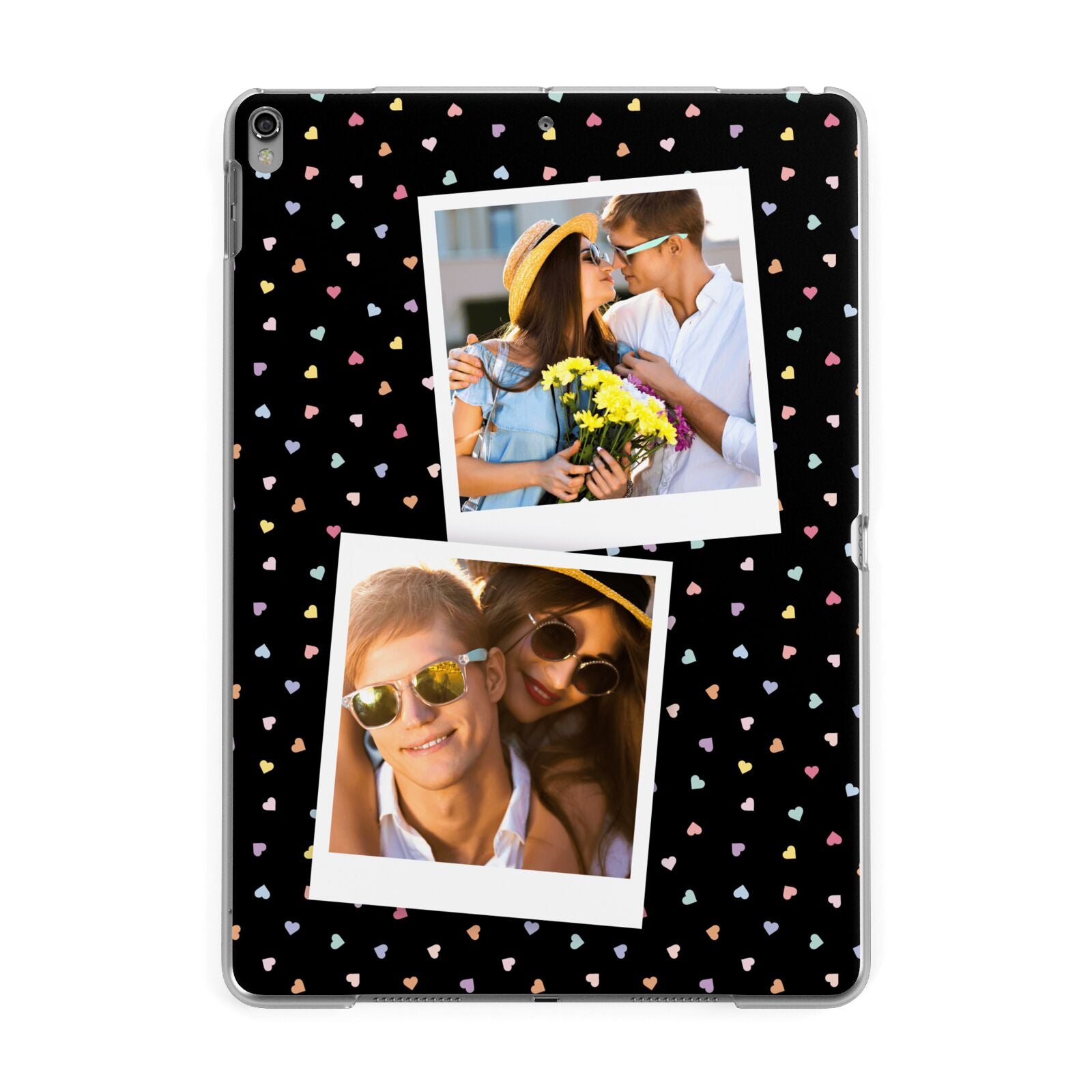 Confetti Heart Photo Apple iPad Grey Case