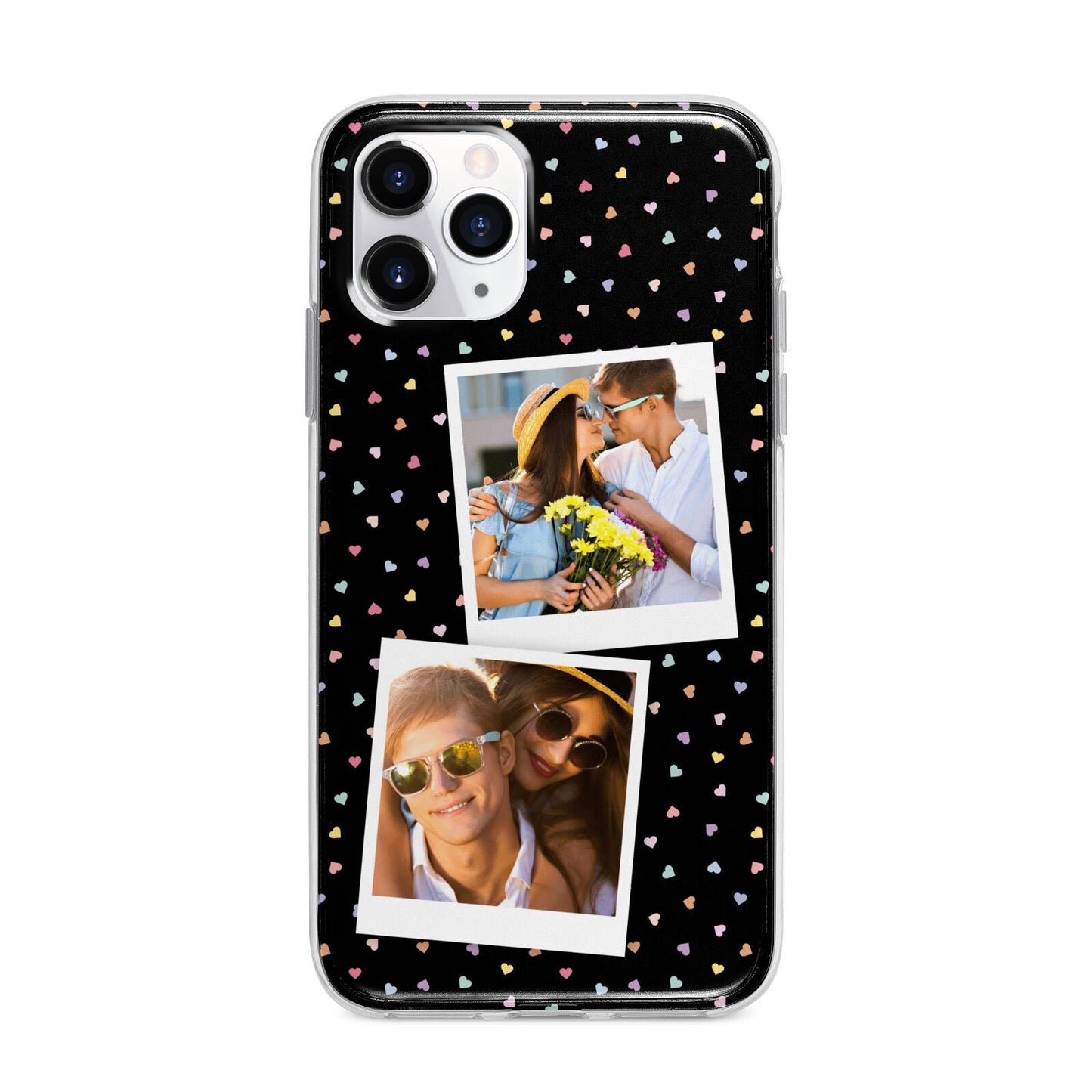 Confetti Heart Photo Apple iPhone 11 Pro Max in Silver with Bumper Case