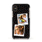 Confetti Heart Photo Apple iPhone Xs Impact Case Black Edge on Gold Phone