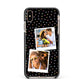 Confetti Heart Photo Apple iPhone Xs Max Impact Case Black Edge on Gold Phone