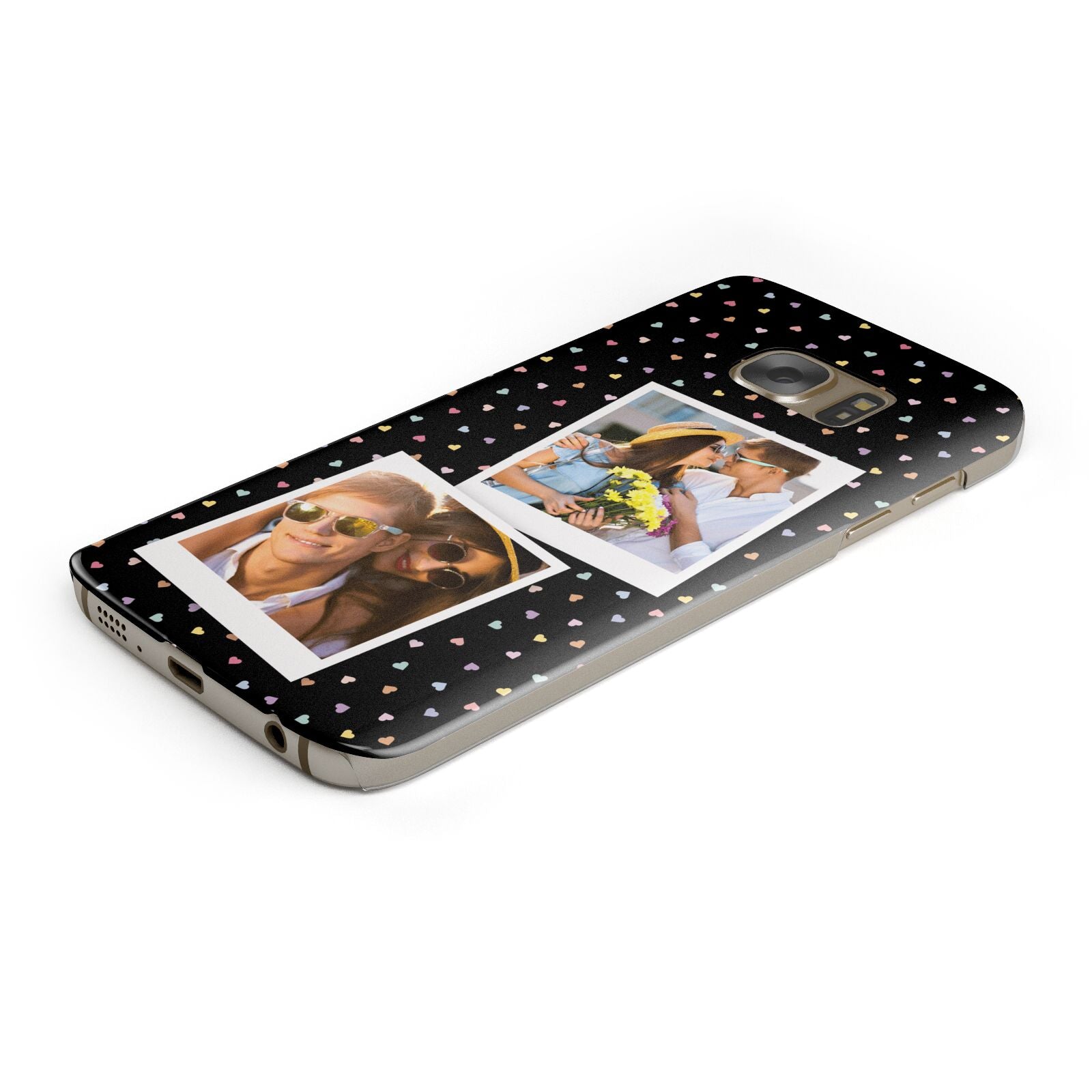 Confetti Heart Photo Protective Samsung Galaxy Case Angled Image