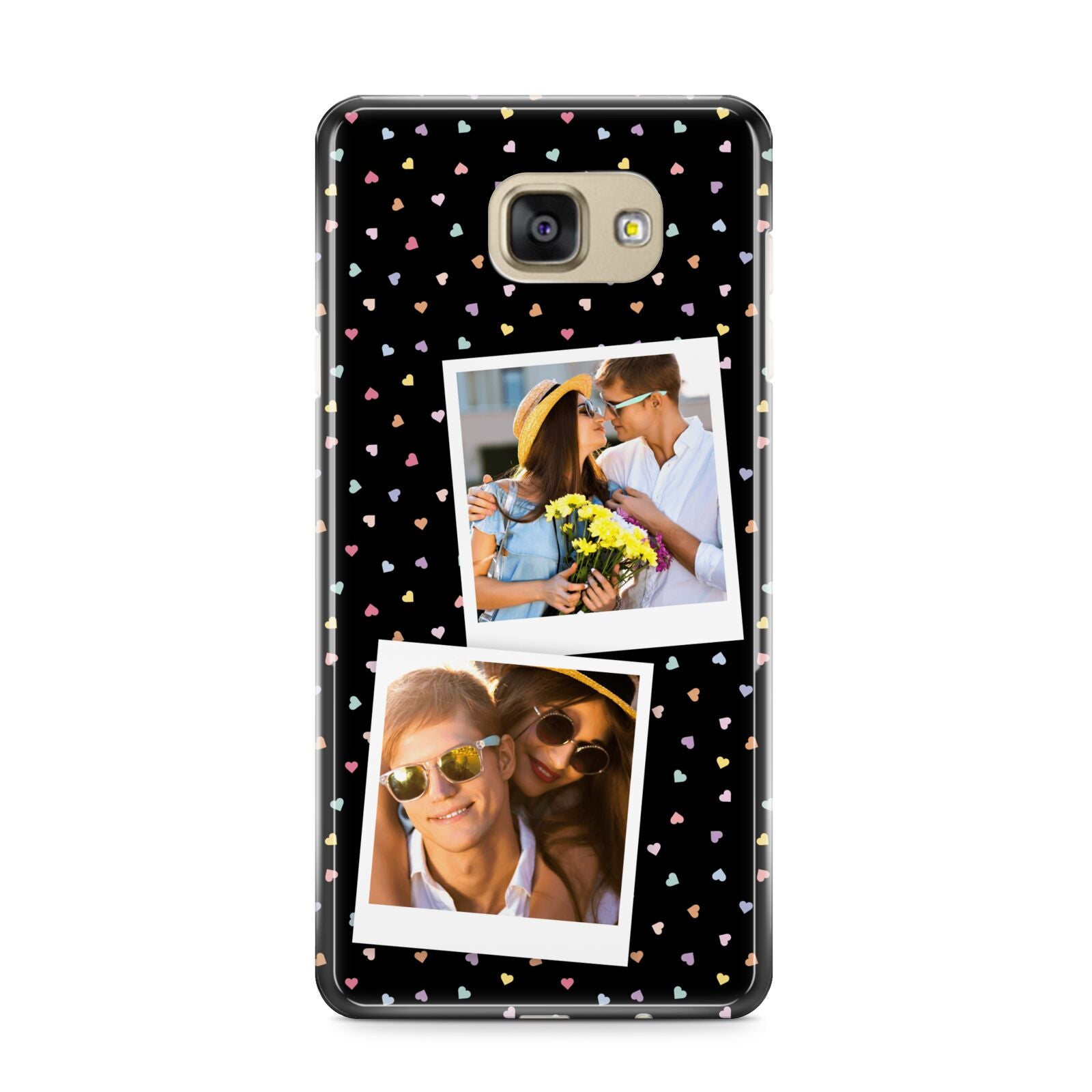 Confetti Heart Photo Samsung Galaxy A9 2016 Case on gold phone