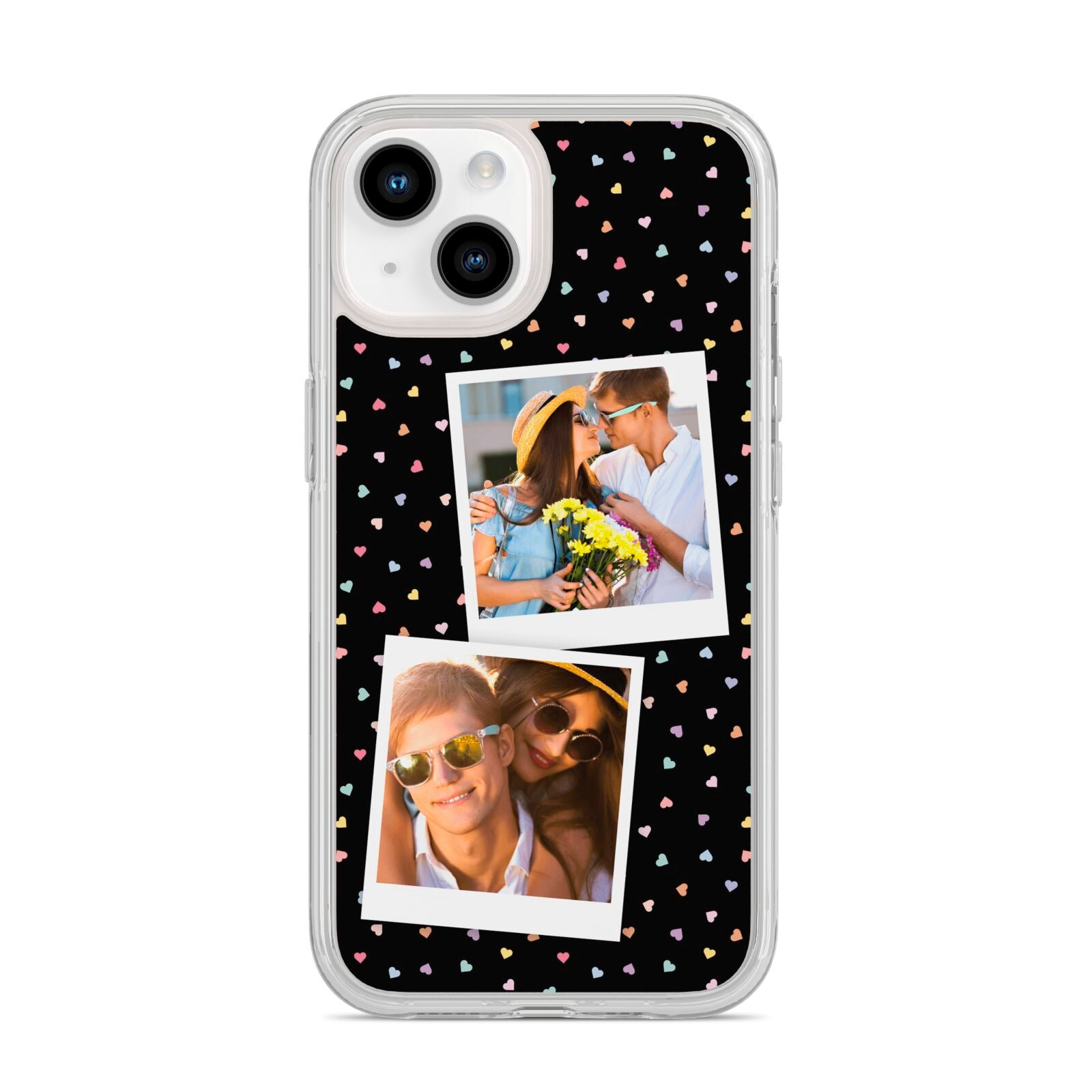 Confetti Heart Photo iPhone 14 Clear Tough Case Starlight