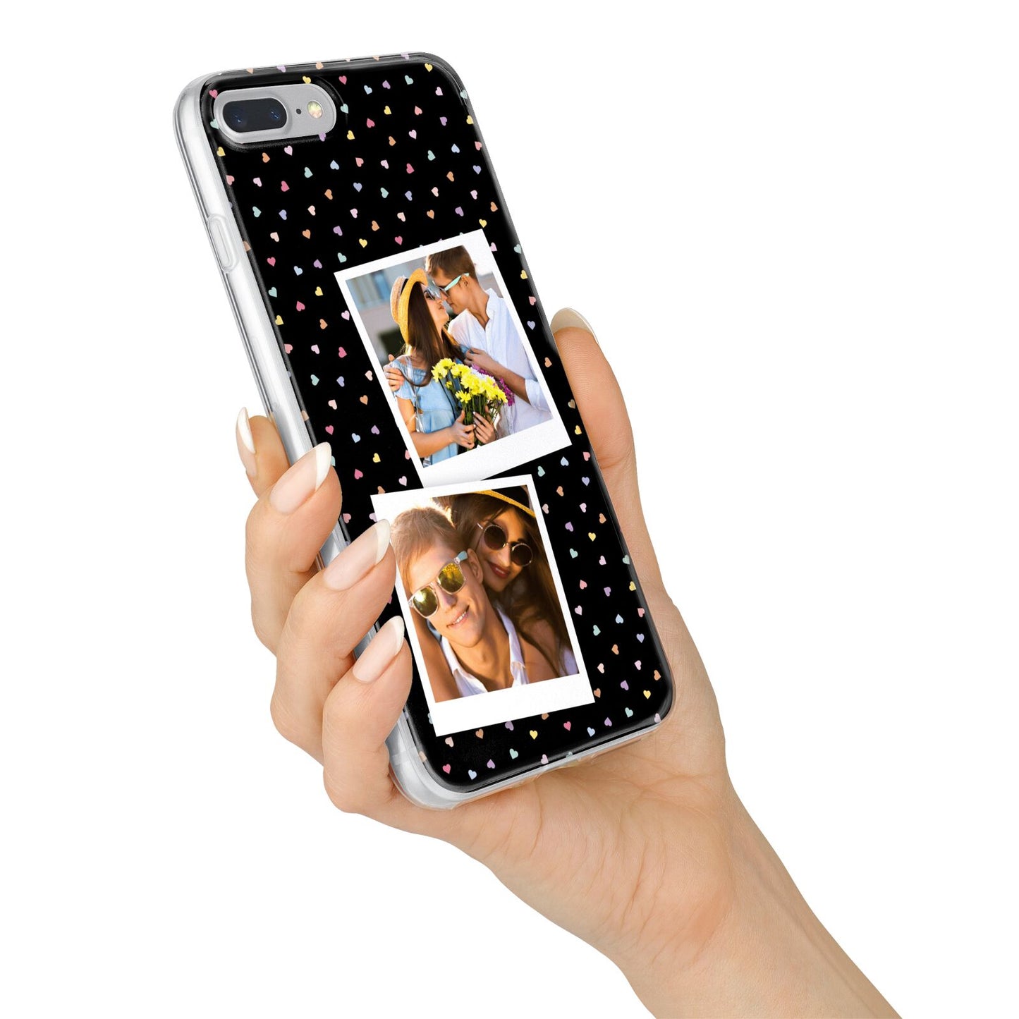 Confetti Heart Photo iPhone 7 Plus Bumper Case on Silver iPhone Alternative Image