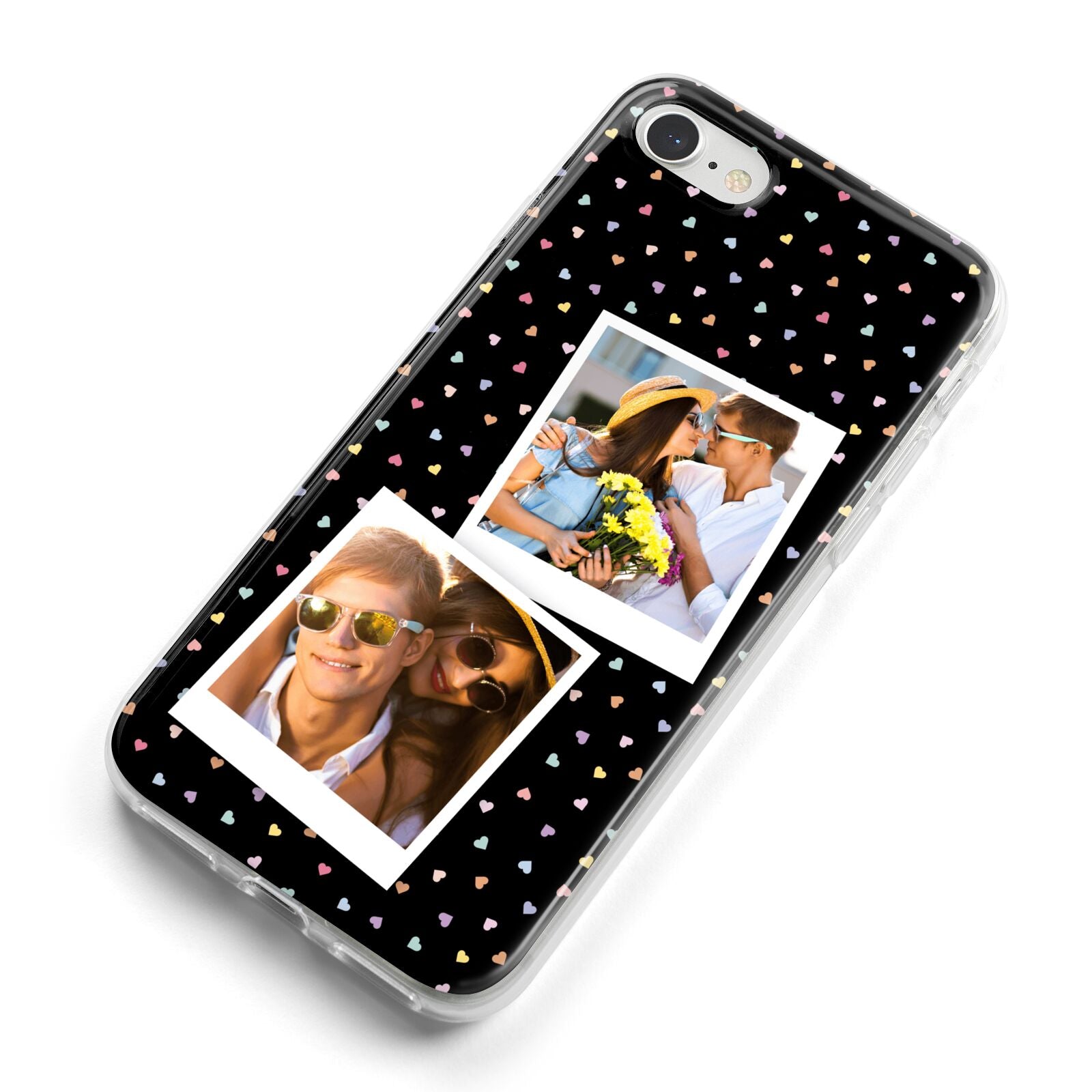 Confetti Heart Photo iPhone 8 Bumper Case on Silver iPhone Alternative Image