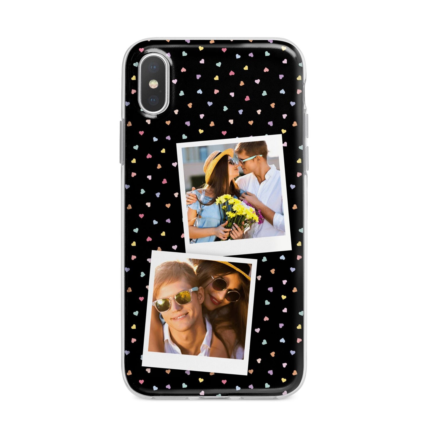 Confetti Heart Photo iPhone X Bumper Case on Silver iPhone Alternative Image 1