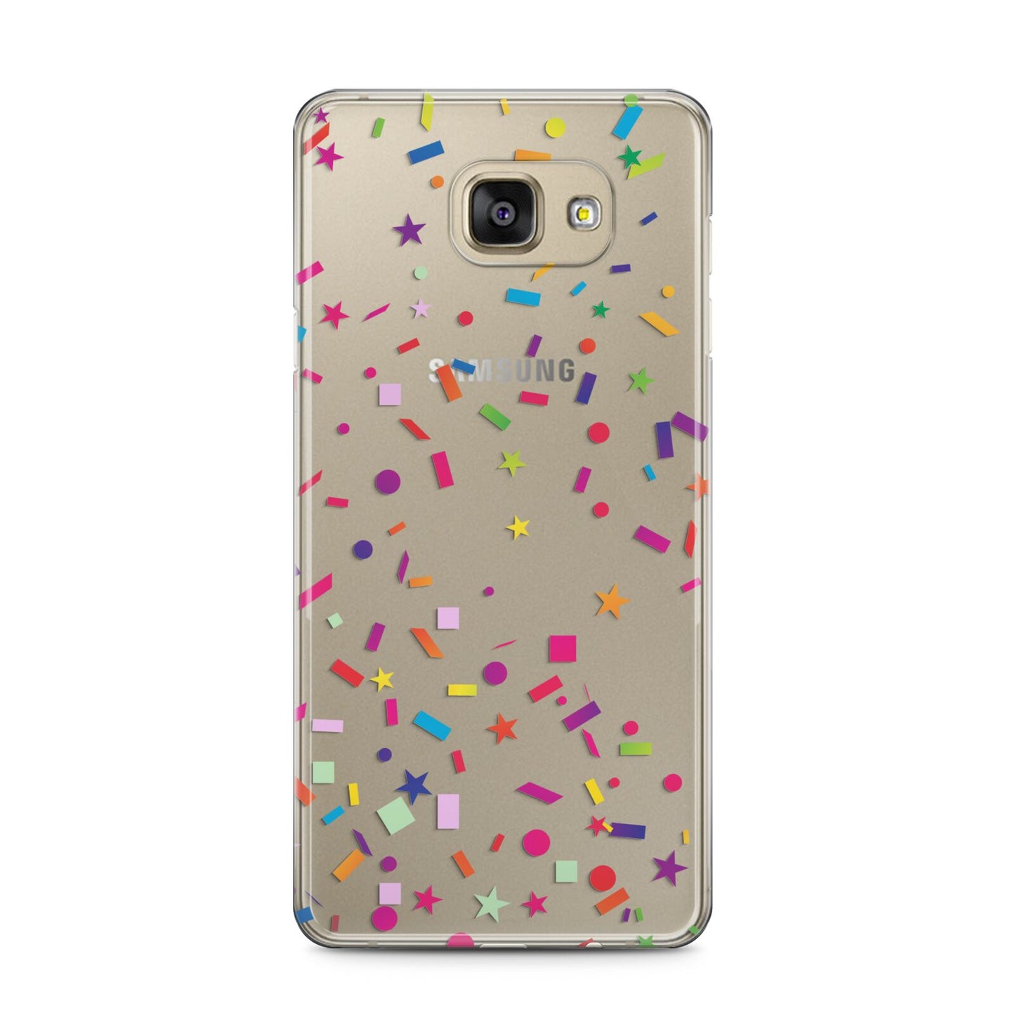 Confetti Samsung Galaxy A5 2016 Case on gold phone