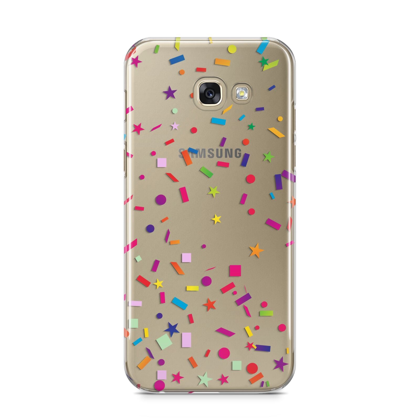 Confetti Samsung Galaxy A5 2017 Case on gold phone